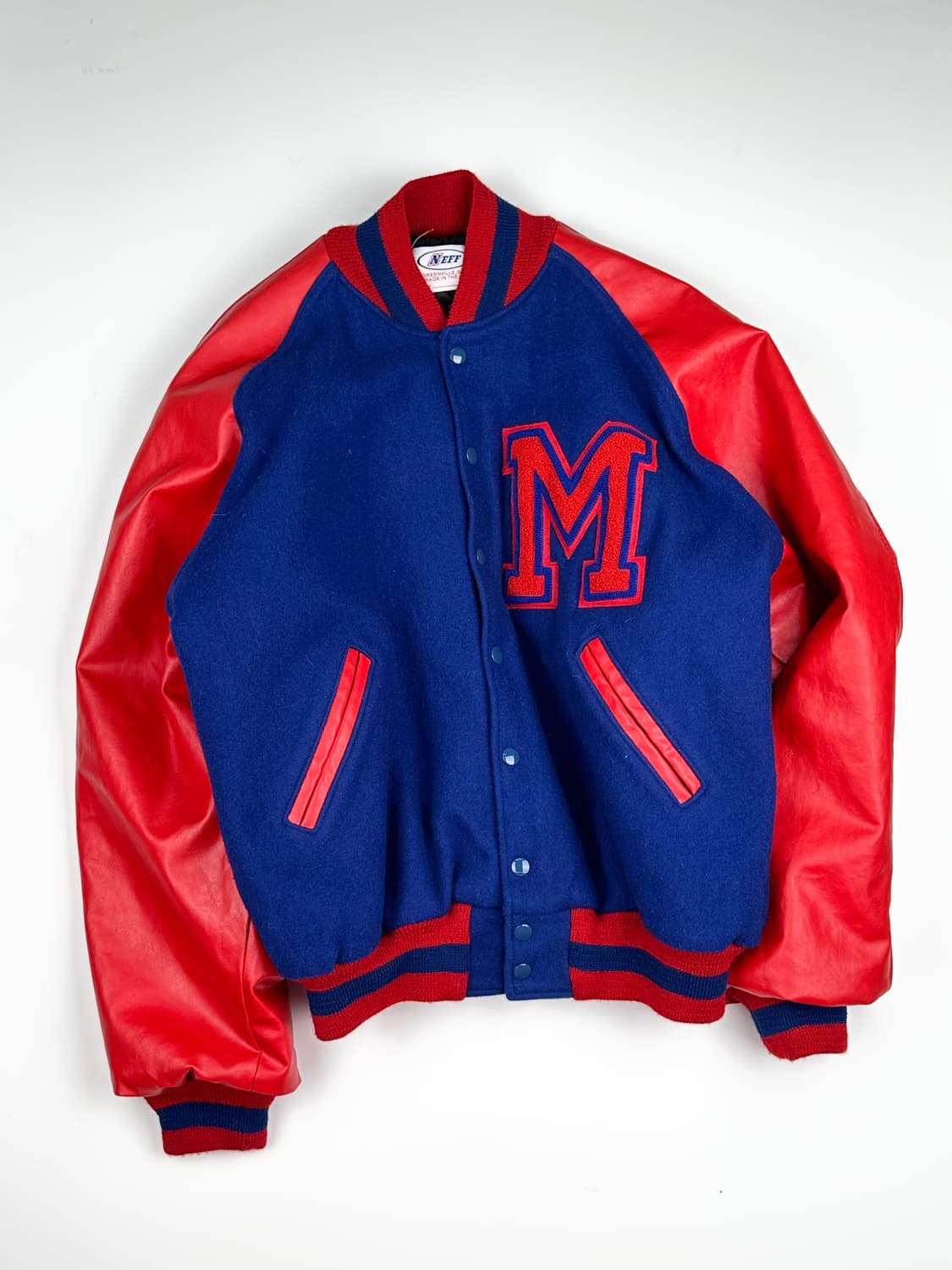 레드 블루 레더 바시티 자켓 상품이미지3