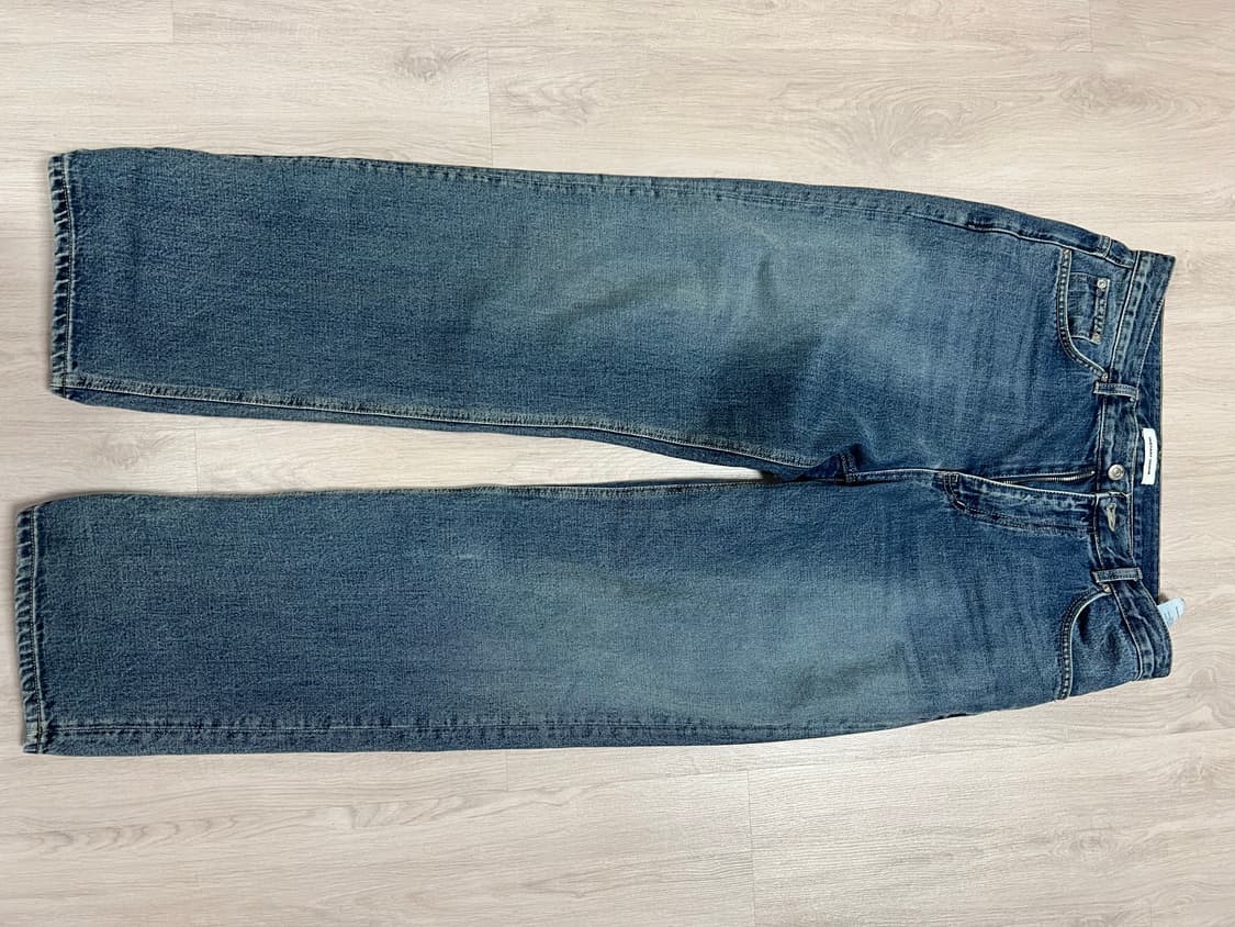 판매)브랜디드 쿠라보원단 와이드스트레이트진 34 상품이미지2