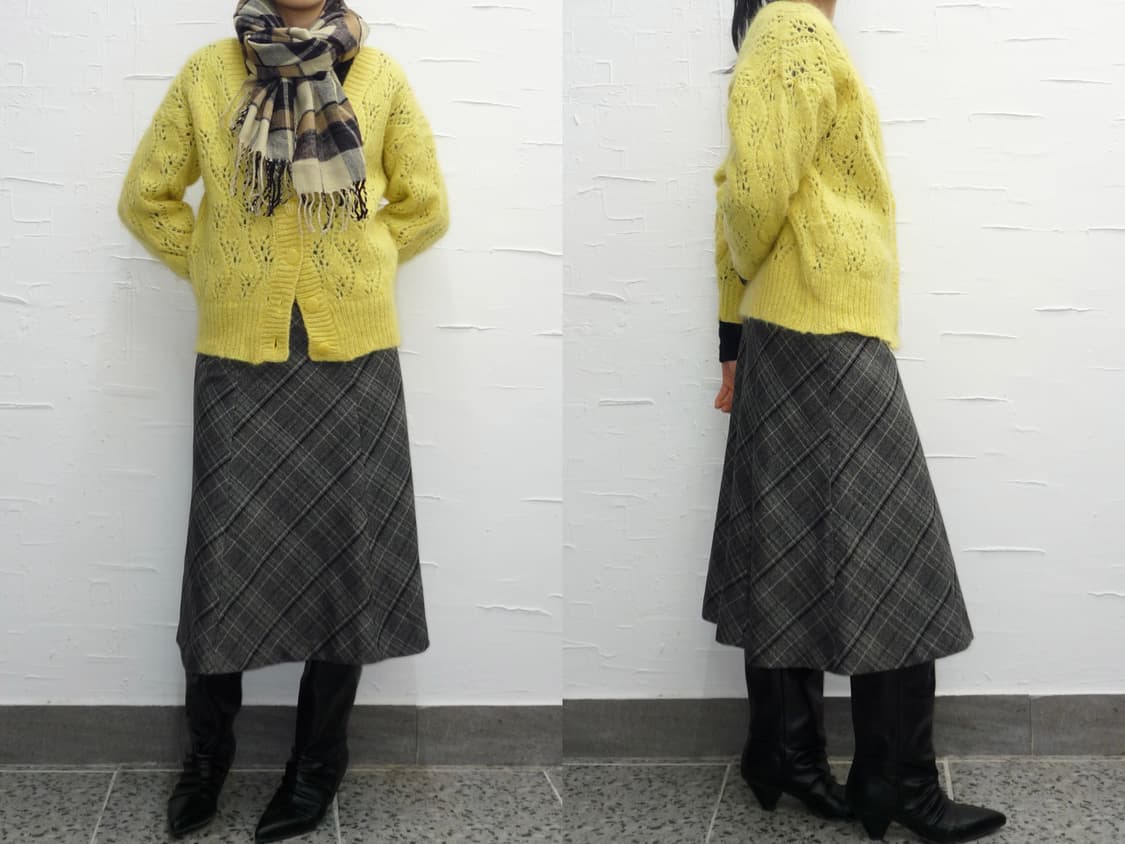 Yellow knitted cardigan 상품이미지1
