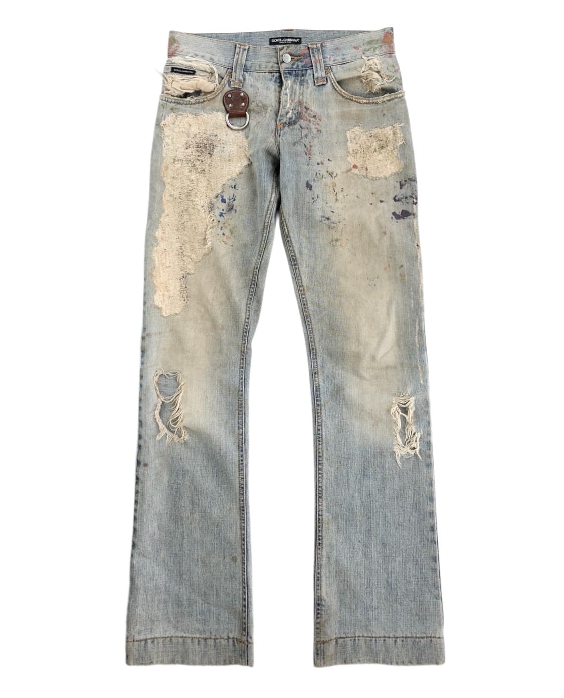 2000‘s 돌체앤가바나 디스트레스드 페인팅 데님 팬츠 상품이미지4
