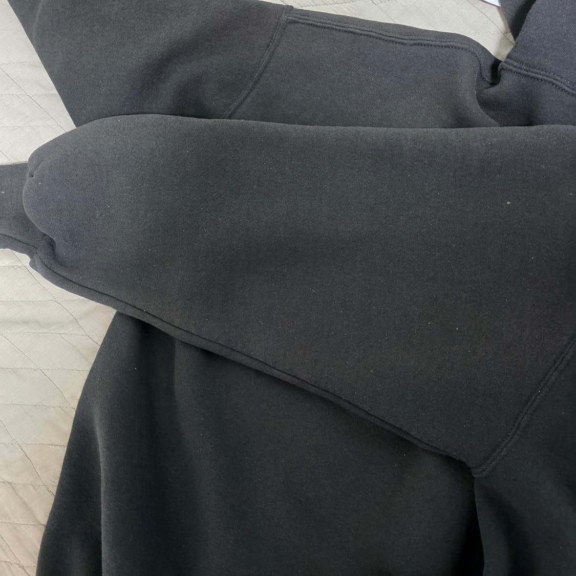 [XL] 90s USA 빈티지 러셀 애슬레틱 후드집업 블랙 페이딩 상품이미지4