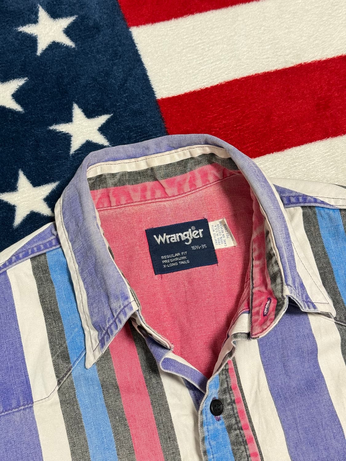 90‘s 랭글러웨스턴셔츠  Wrangler 멀티스트라이프셔츠 빈티지 상품이미지6