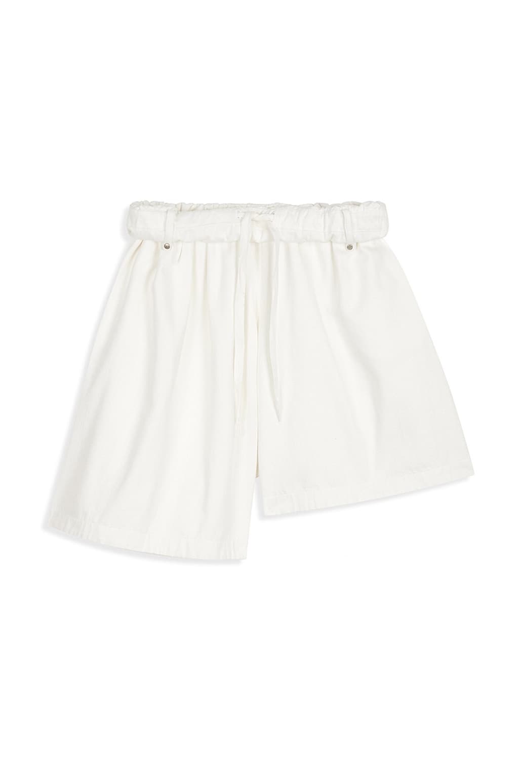 ROLLED WAIST SKORT, WHITE 상품이미지1