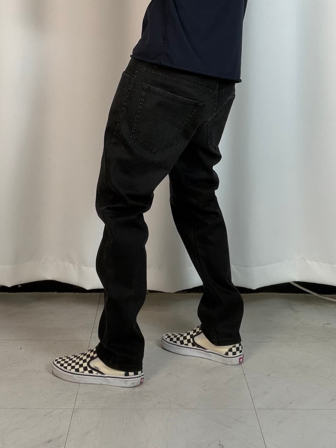 a598) 34 아르마니 슬림 블랙진 상품이미지2