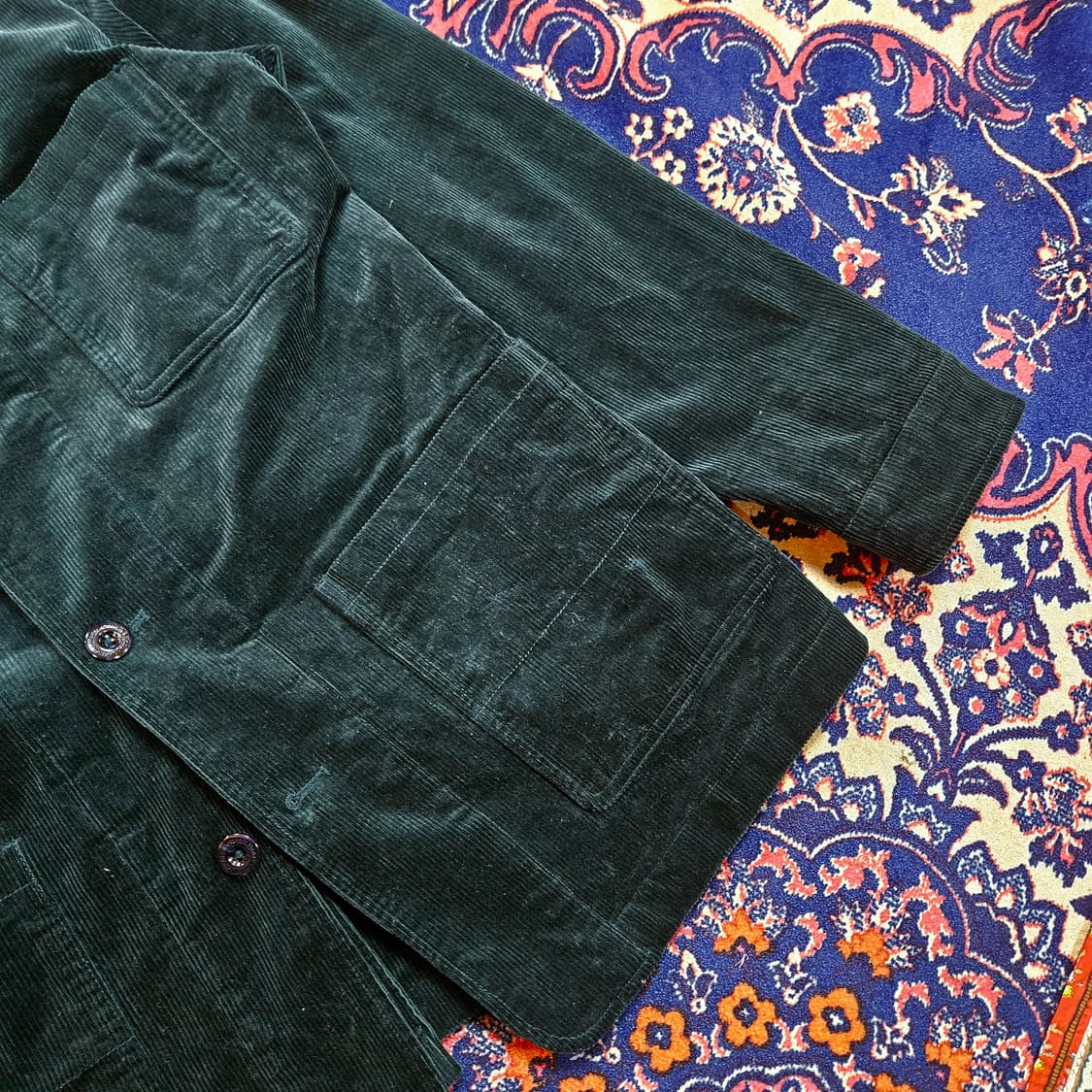 헨리코튼 20FW 리미티드 코듀로이 딥그린 풀 버튼 자켓 L size 상품이미지4