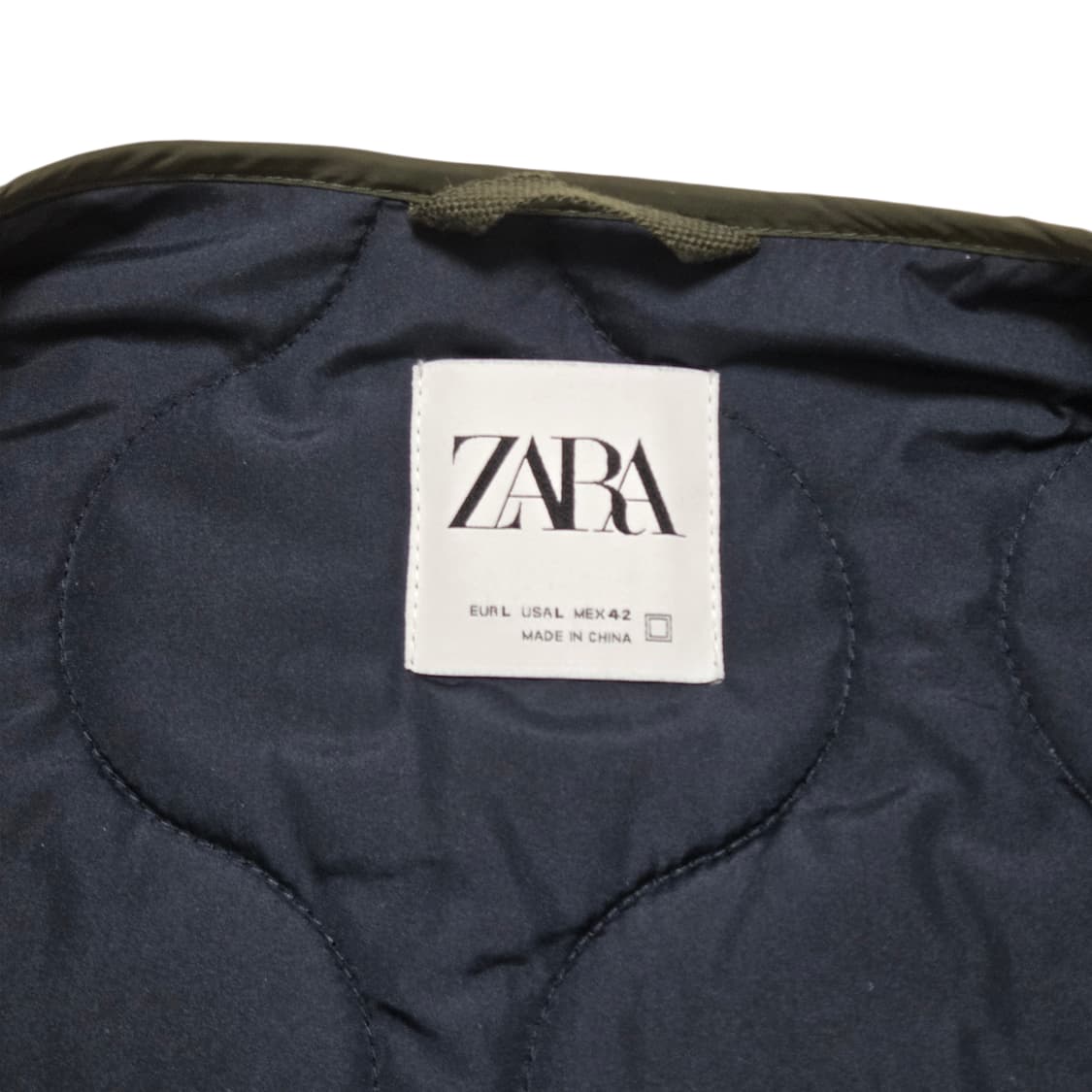 ZARA 카키 퀼팅 조끼 베스트 상품이미지4