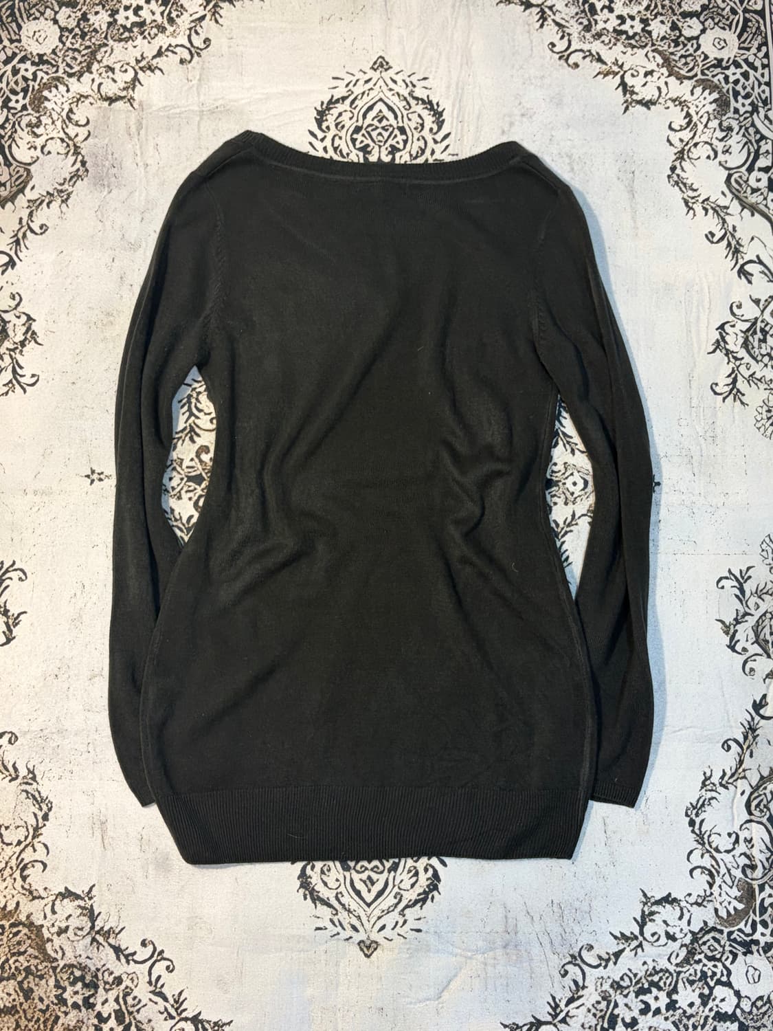 Gothic skull lettering long knit 상품이미지2