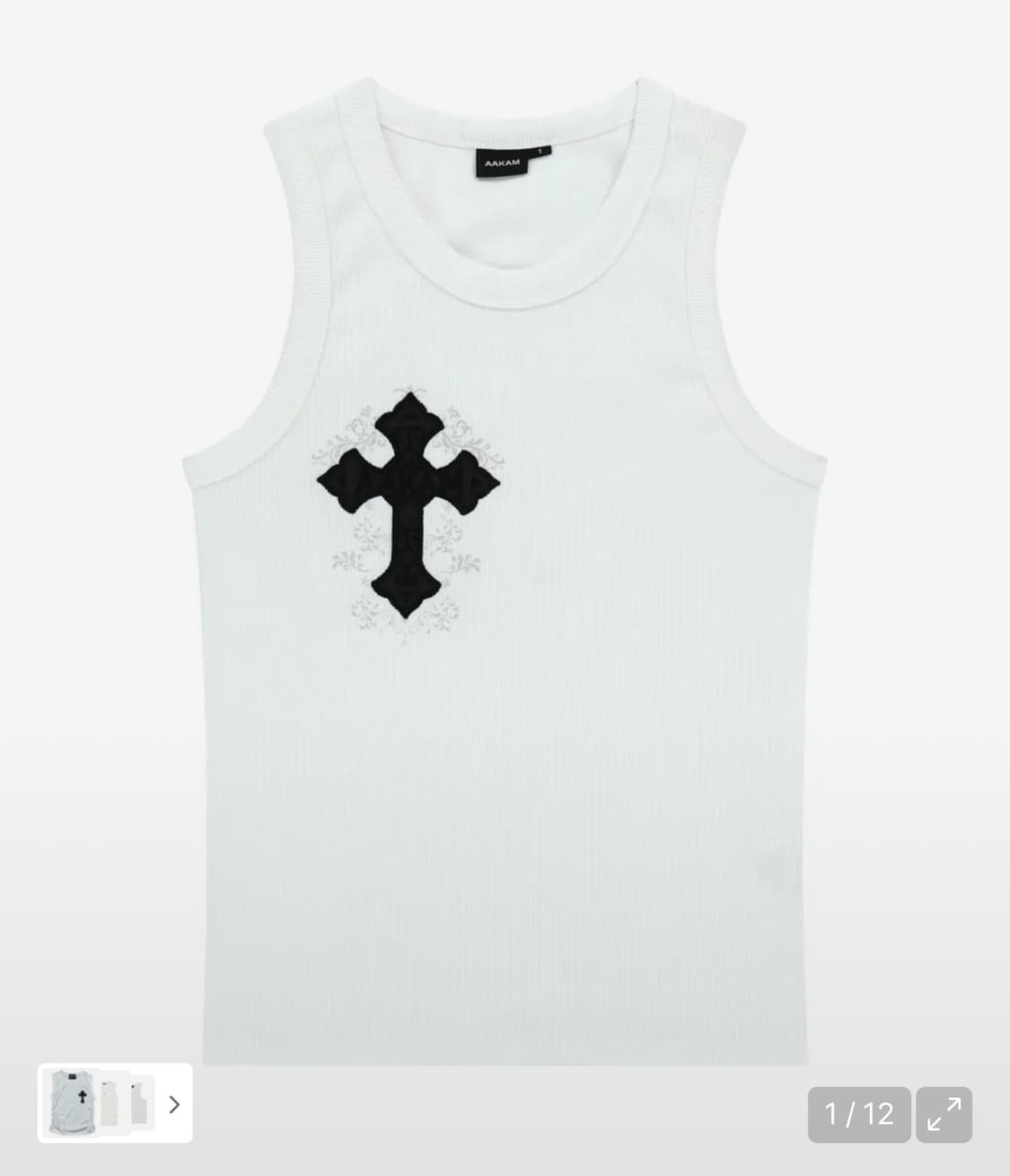 AAkam cros2 sleeveless 아캄 크로스 슬리브리스 나시 탑 상품이미지1