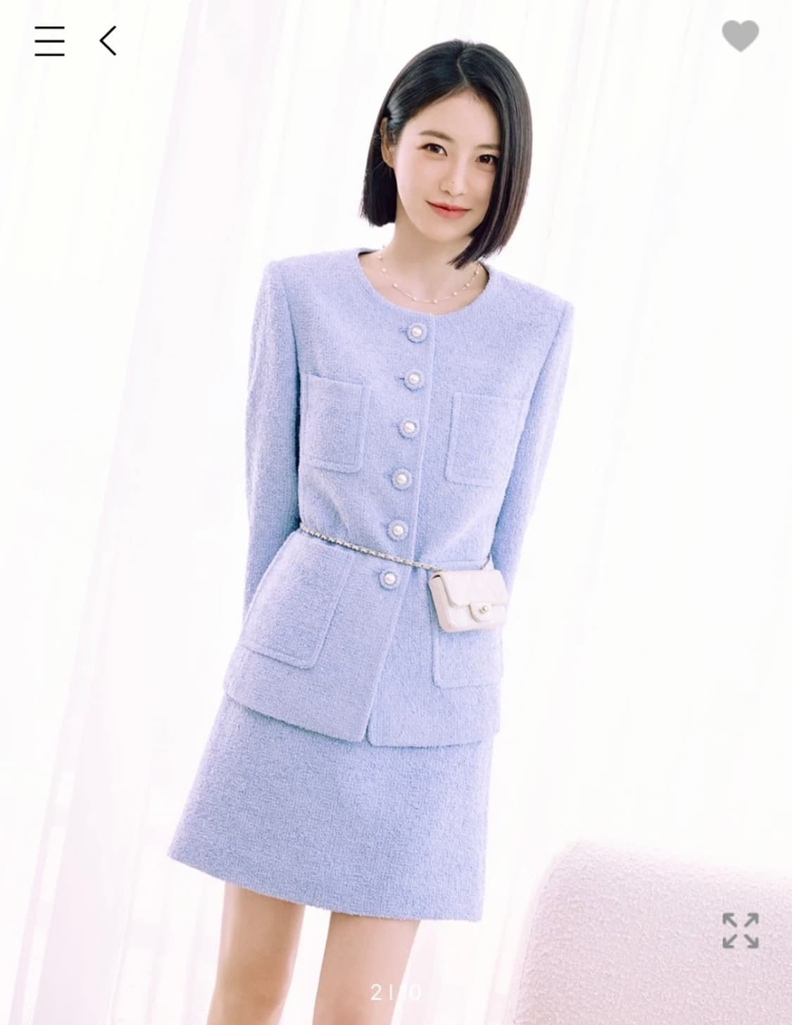 (새상품) 잇미샤 신예은 26 봄 트위드자켓 (정가 379,000) 상품이미지1