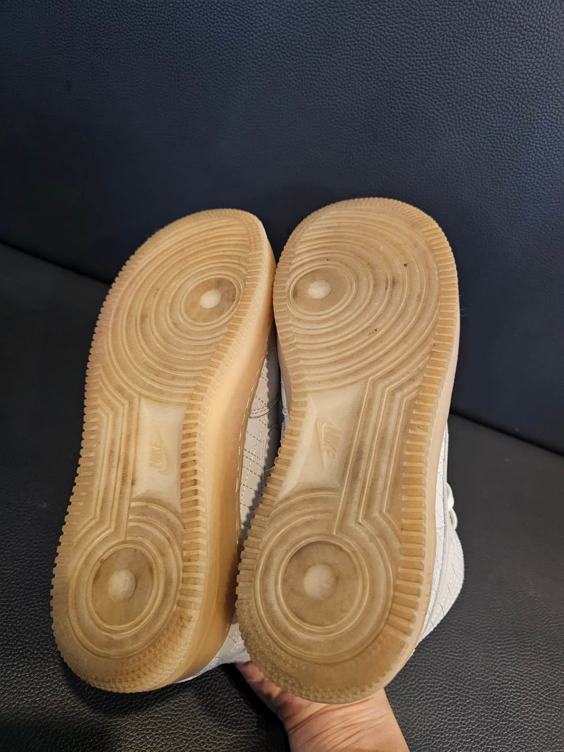 나이키 에어포스1 하이 퀼트 베이지 뉴욕시티백 상품이미지8