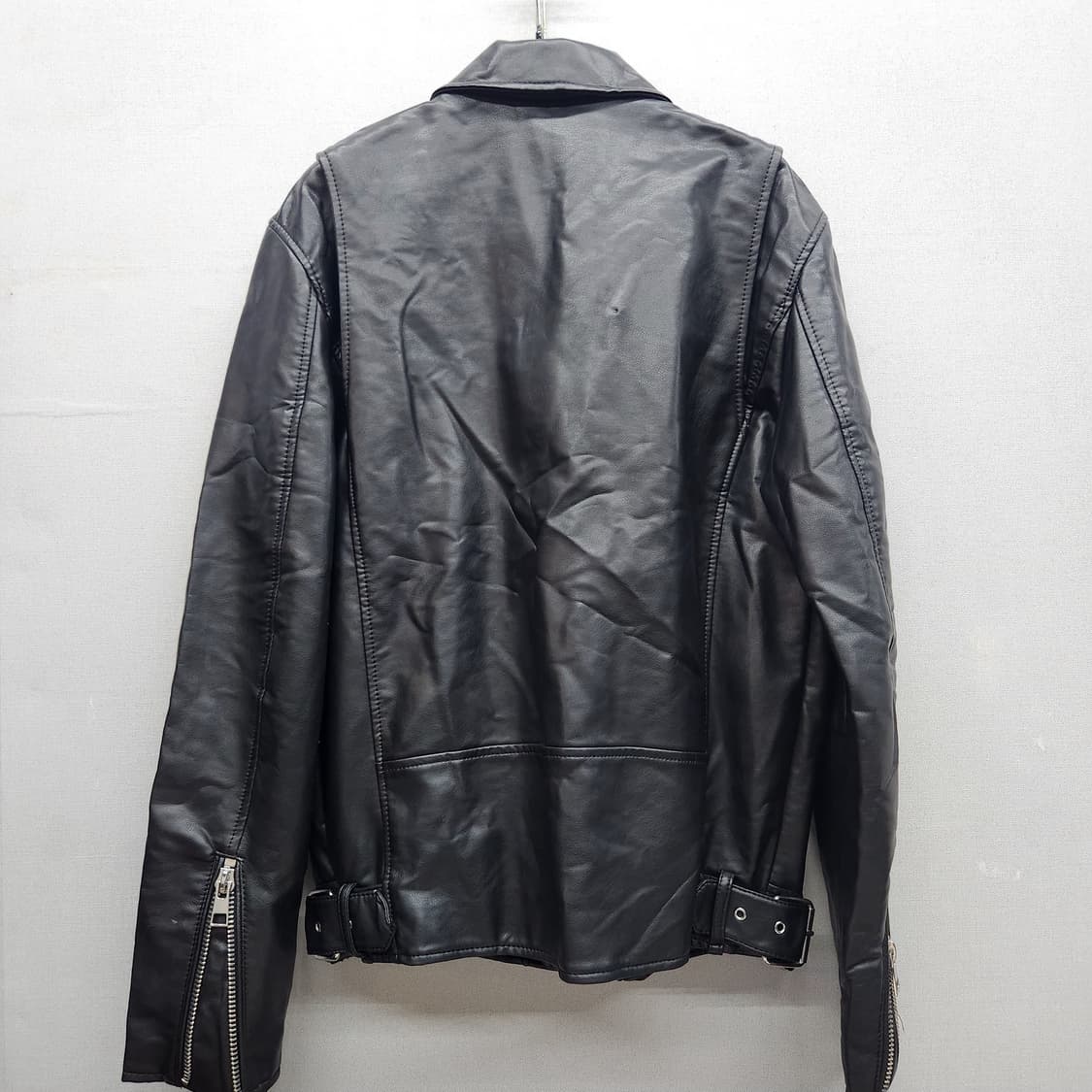 자라 에코 레더 라이더 가죽 자켓 M(M) 상품이미지4