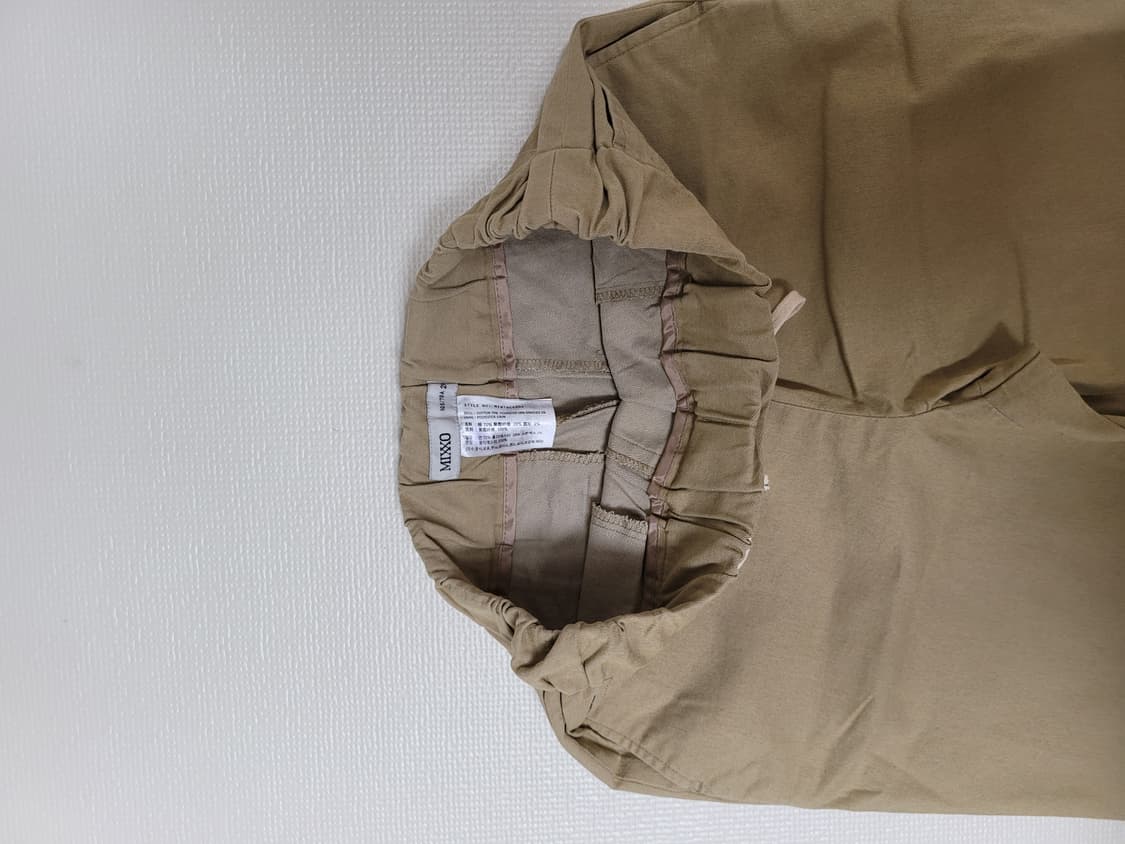 미쏘 MIXXO 여자 허리밴딩 면바지 28베이지 상품이미지6