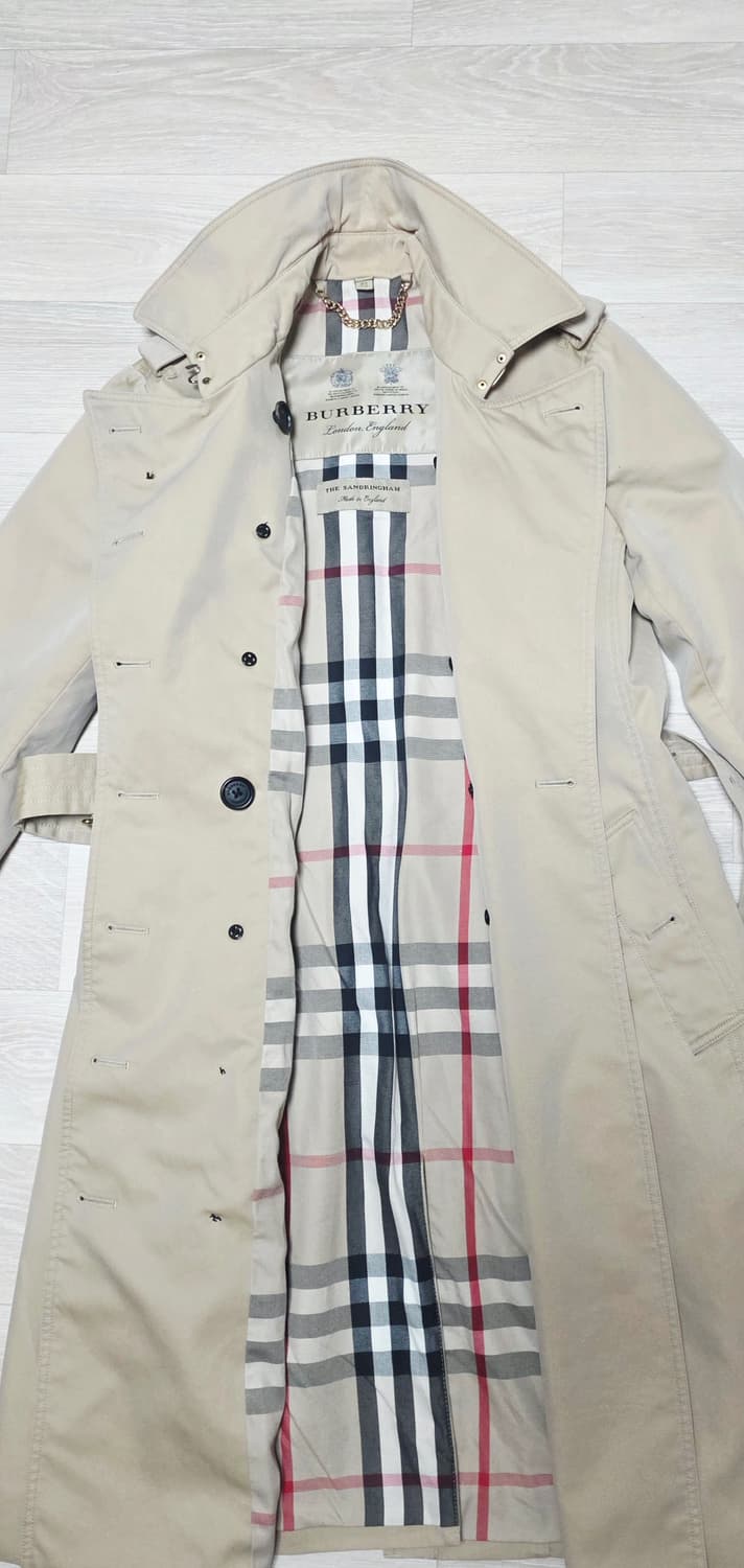 버버리 샌드링엄  트렌치 코트 66(M) 정품  상품이미지3