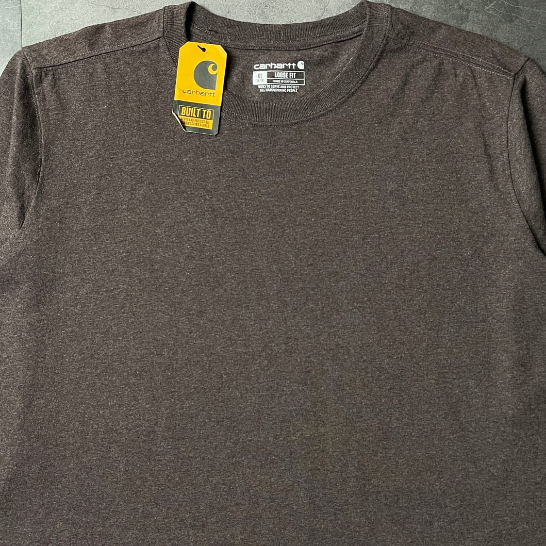 CARHARTT 칼하트 데드스탁 브라운 레터링 긴팔 티셔츠 A00973 상품이미지3
