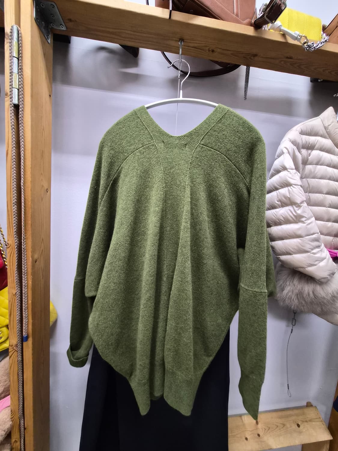 zucca 앙고라 캐시울 나그랑롱니트. 코스울 랩스커트 상품이미지6