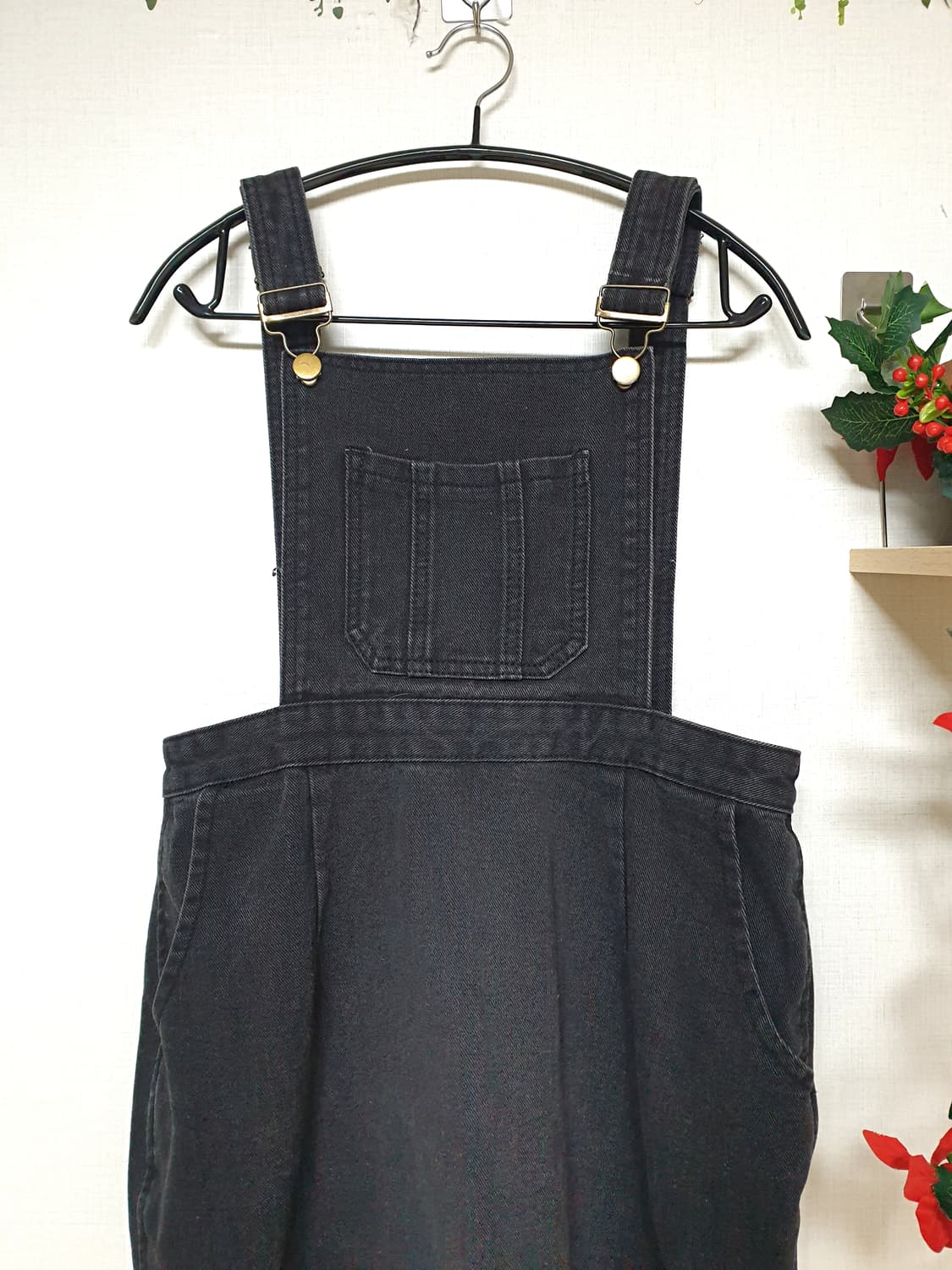 리리앤코 빅사이즈 흑청 멜빵원피스 88 데님 Xl  상품이미지2