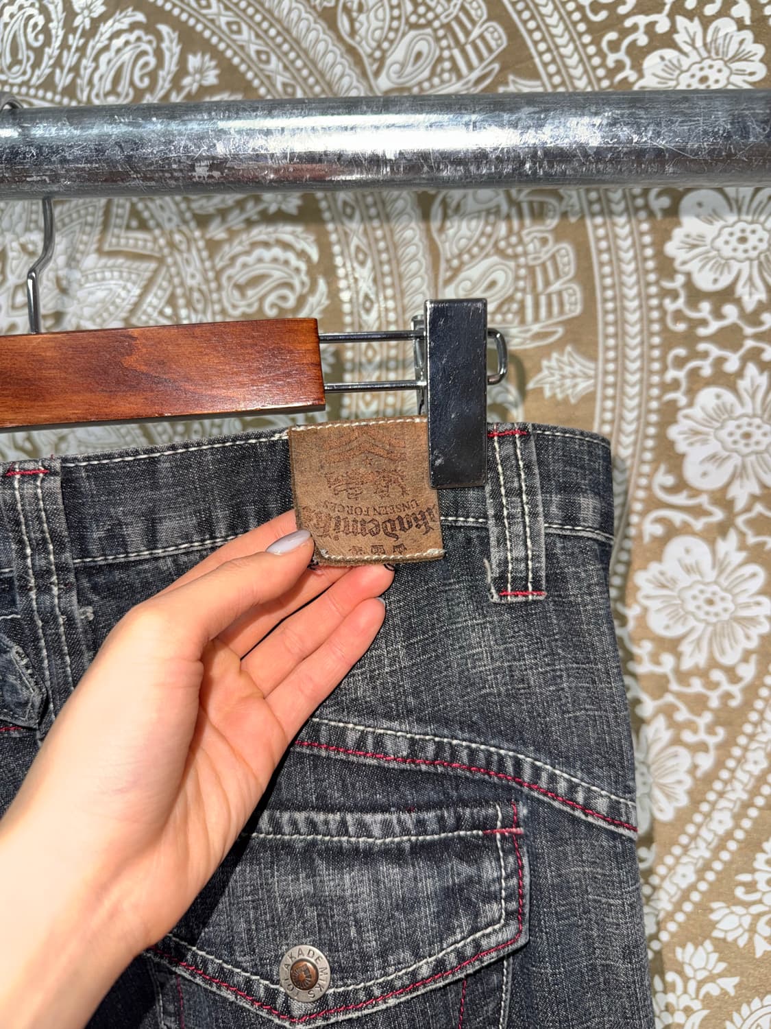 아카데믹스 워싱 신치백 흑청 카고팬츠 상품이미지8