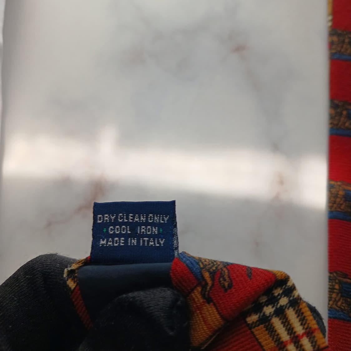 버버리 울 기사도 빅로고 패턴 넥타이 9.5cm A등급 A18645
 상품이미지10
