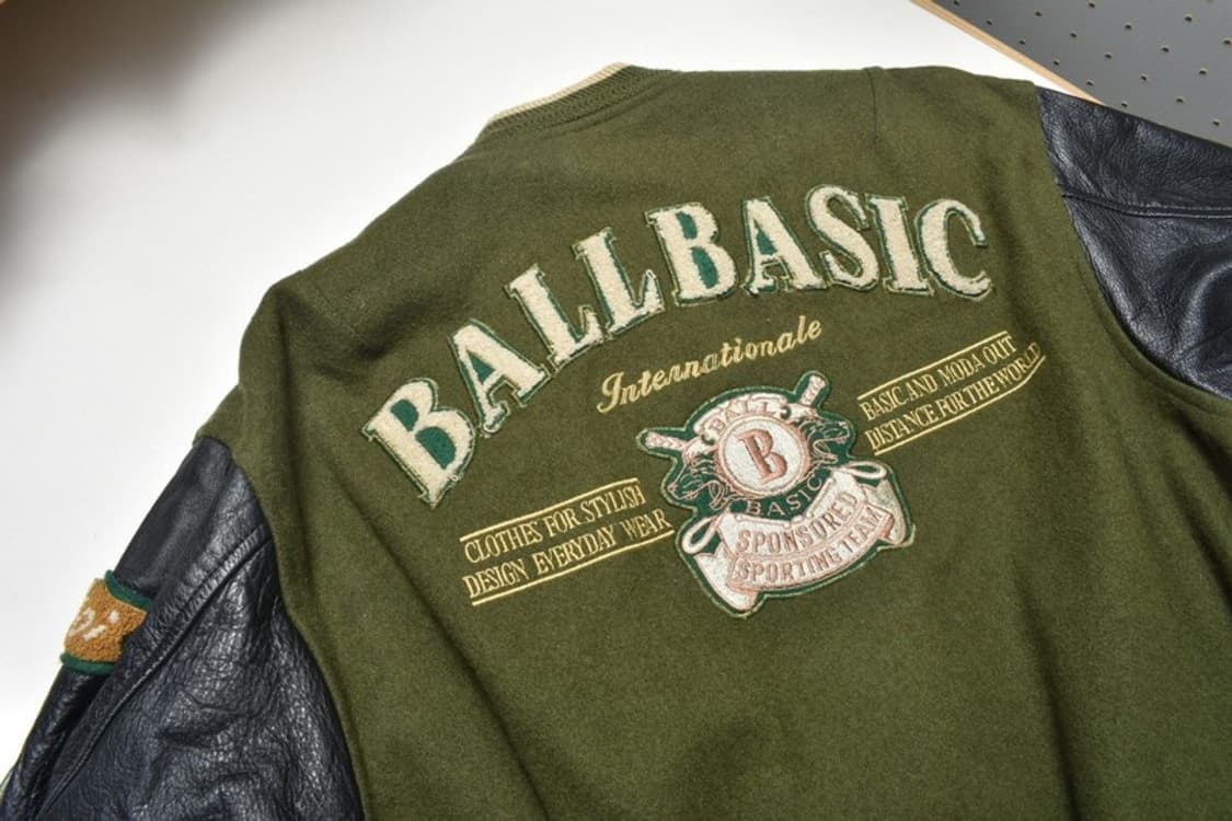 90S BALL BASIC 울 레더 바시티 자켓 48 N1311 상품이미지2