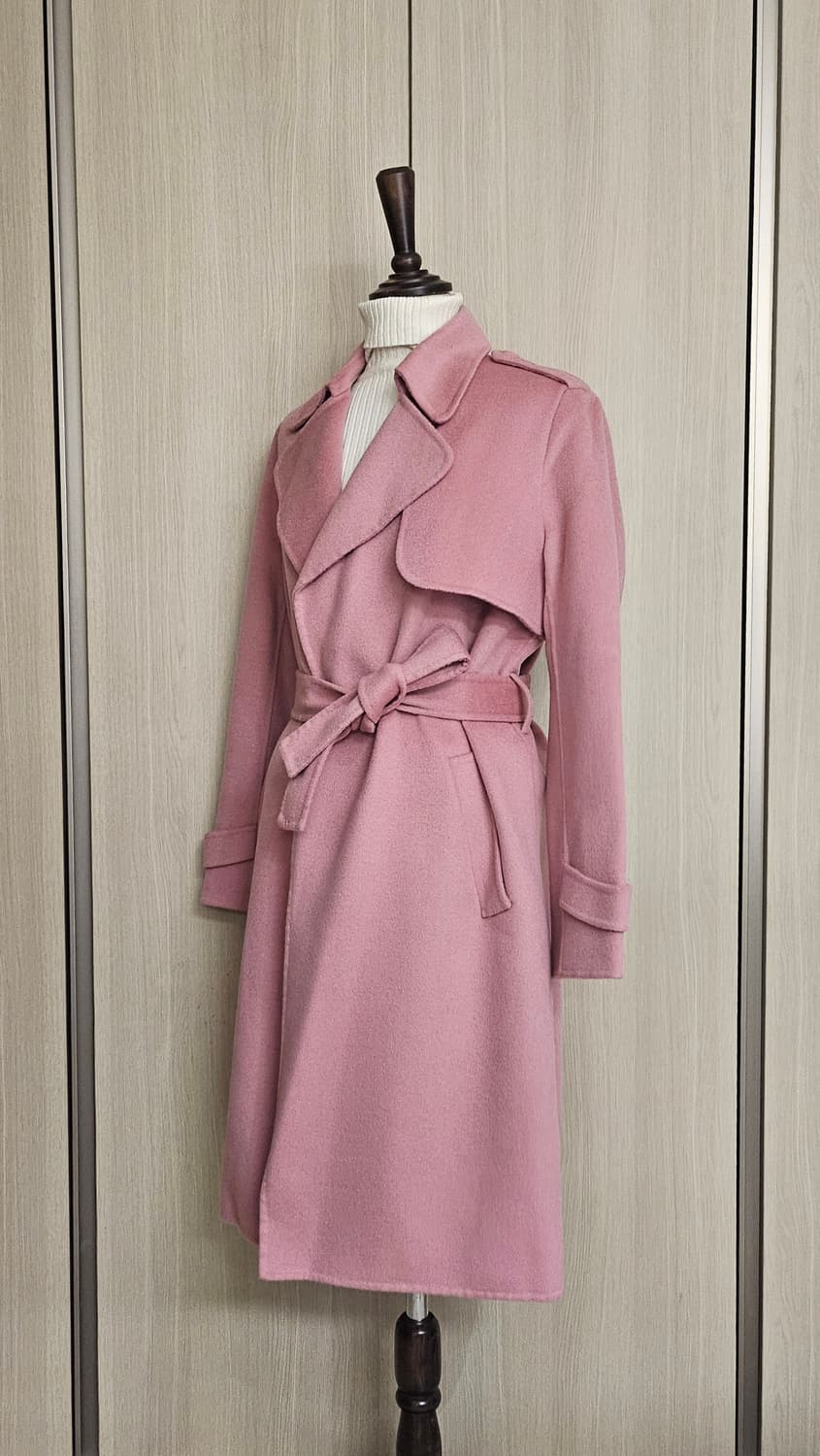 디앤써 D.answer 인디핑크 로브 울코트 상태최상  드라이클리닝 완료 상품이미지5