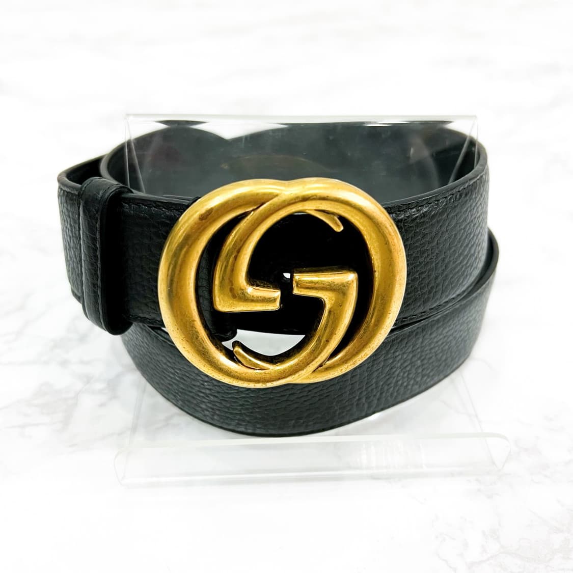 구찌 인터로킹 금장 G버클 벨트 상품이미지2
