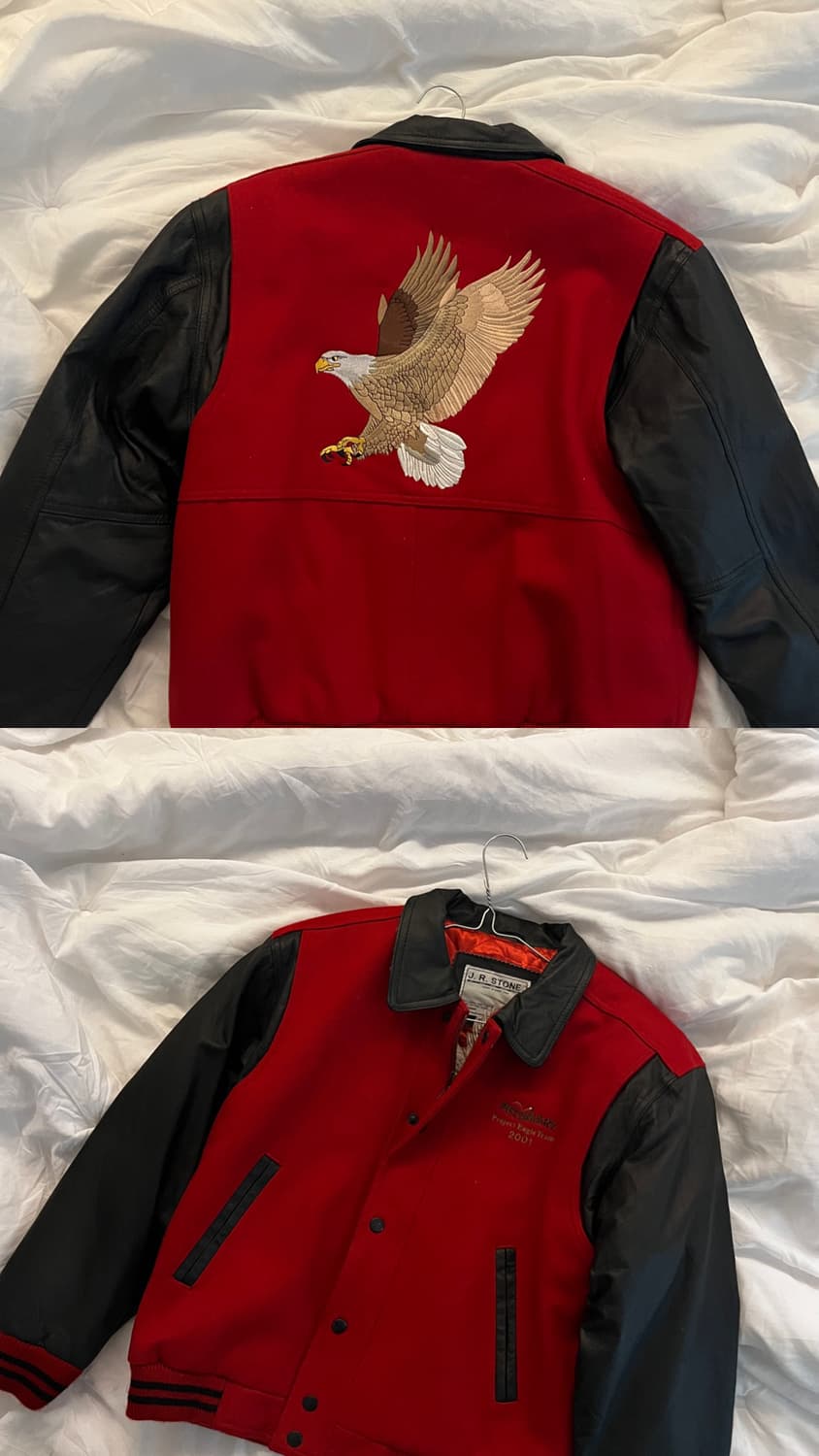 빈티지 독수리 점퍼 자켓 가죽 패딩 레더 라이더 상품이미지1