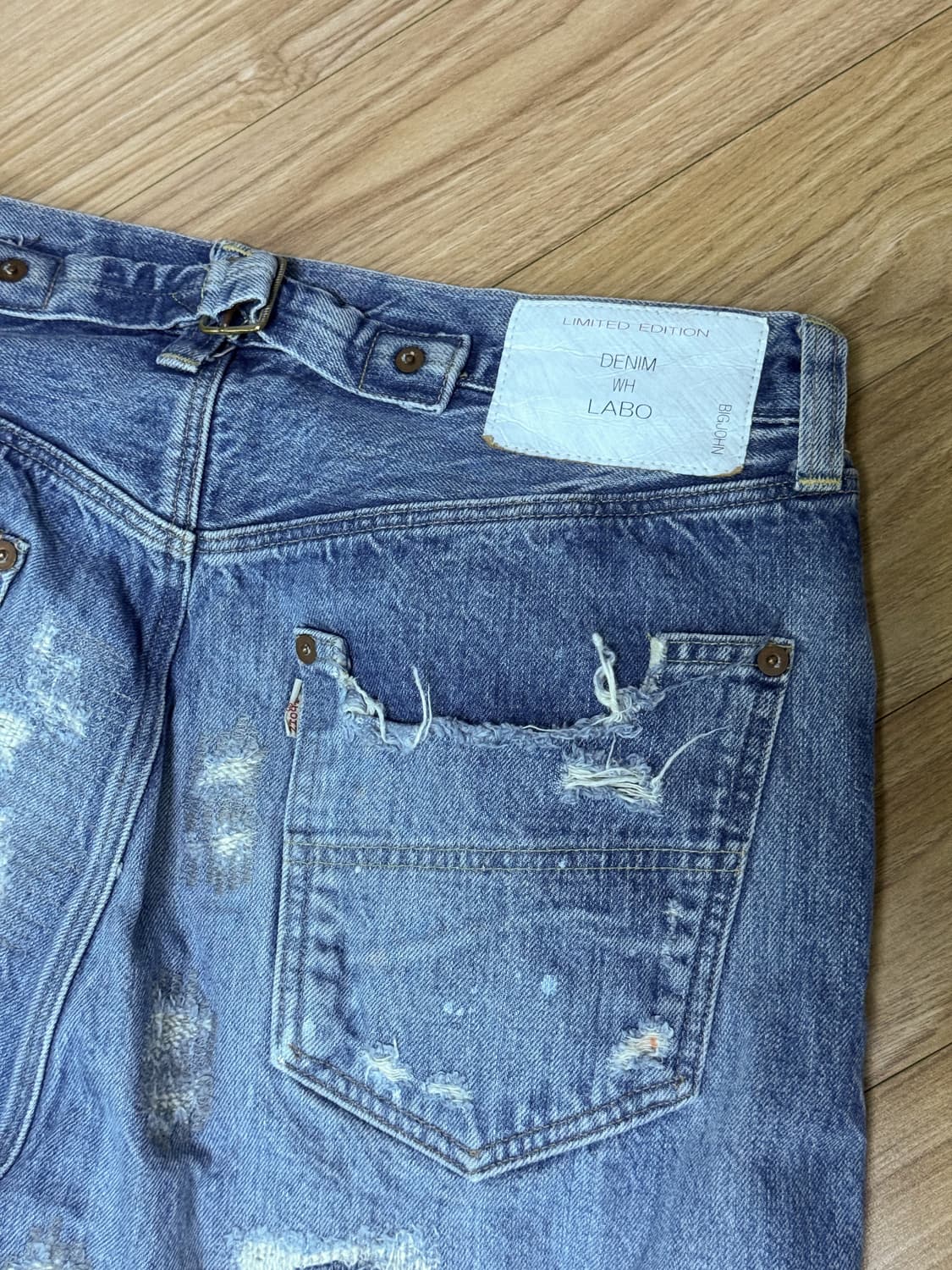 빅존 M103J 라보 한정판 리페어 데님 팬츠 상품이미지7