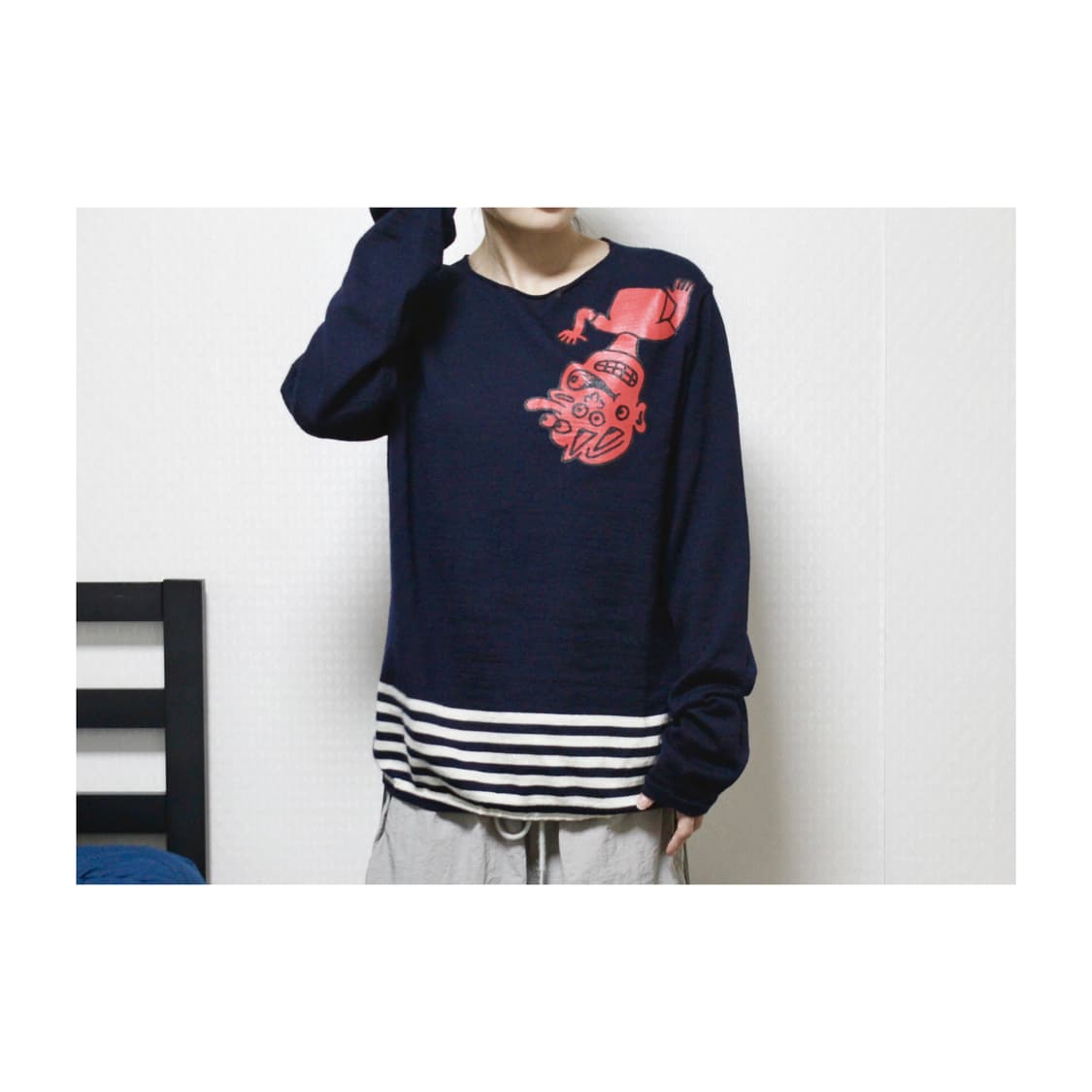 Noah Lyon Filp Creature Hem Stripe Knit 상품이미지2