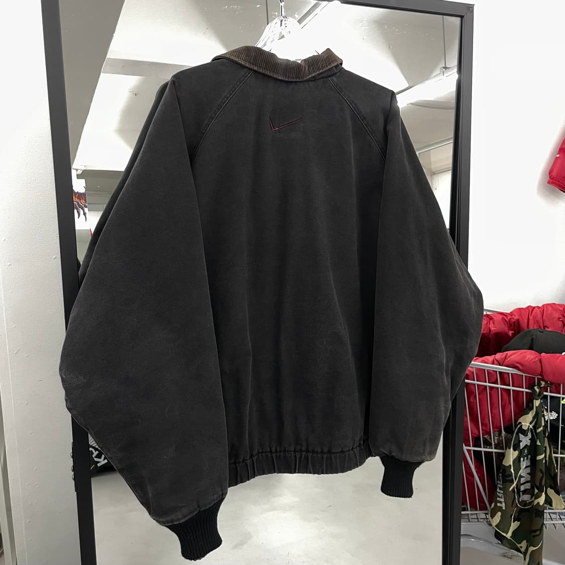 Walls 월즈 빈티지 덕캔버스 칼하트맛 페이딩 코듀로이 카라 워크자켓 상품이미지2