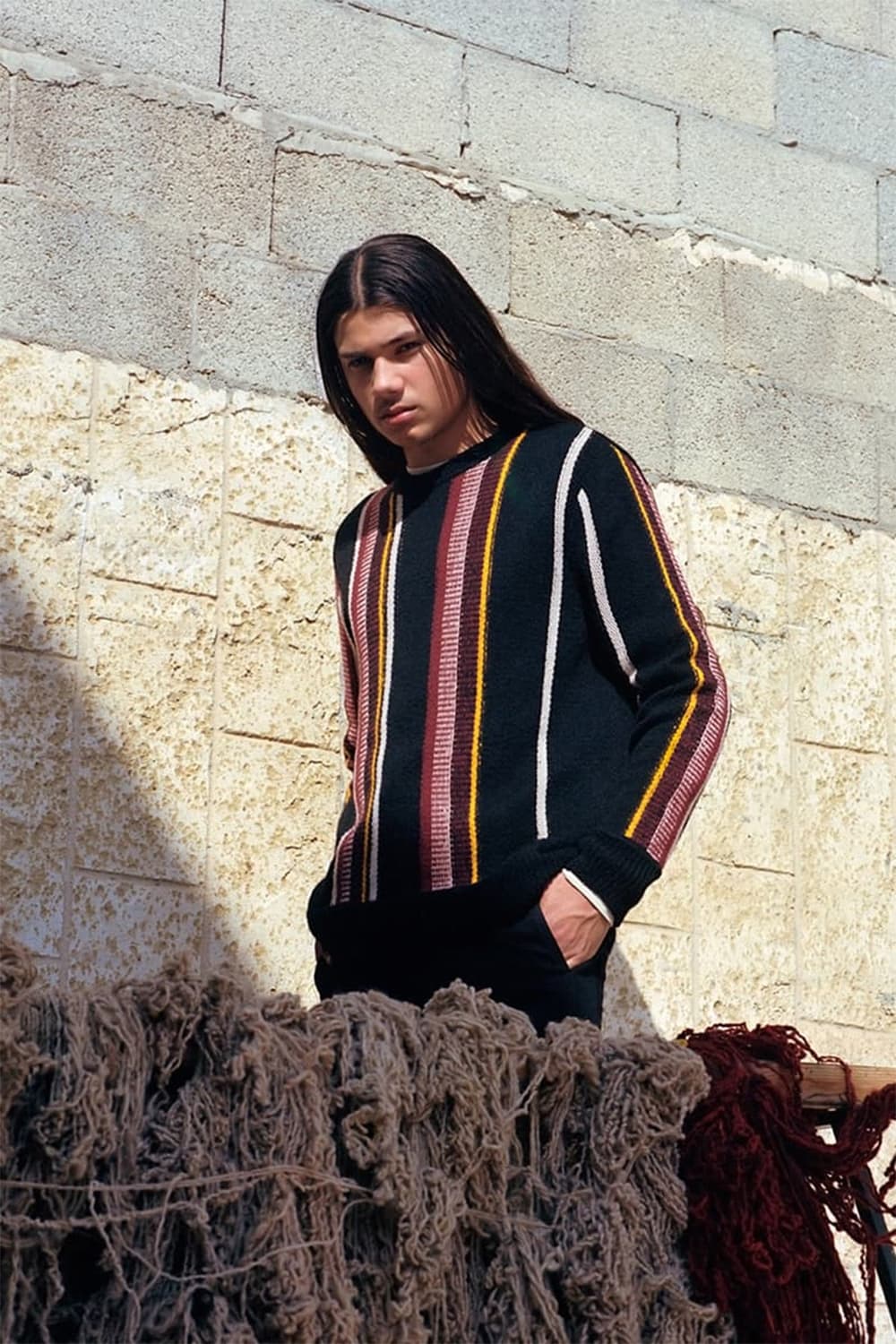 ADISH STUDIO(아디쉬)/헤비웨이트 멀티스트라이프 울니트 스웨터 상품이미지3