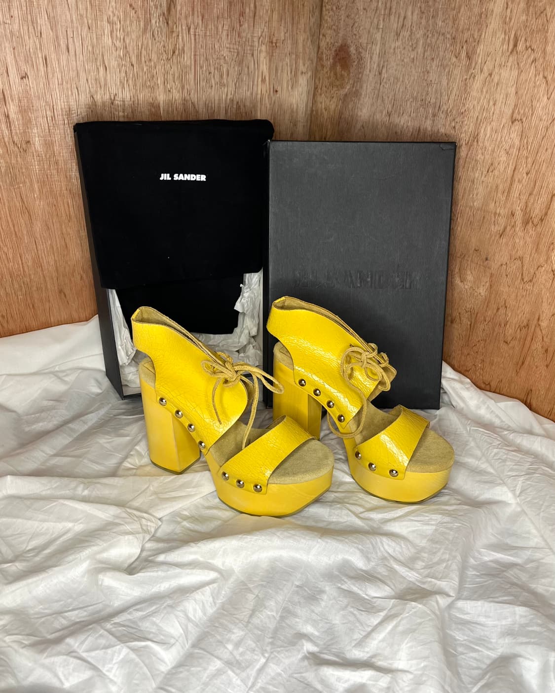 질샌더 옐로우 플랫폼 클로그 샌들 상품이미지2