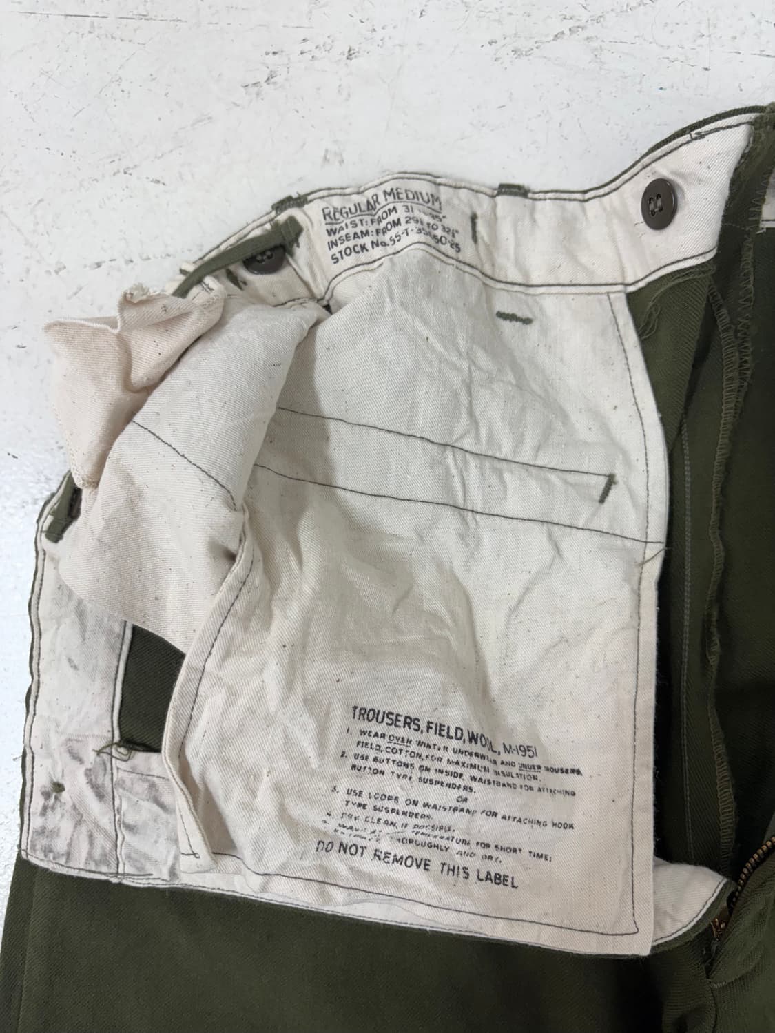 50's U.S Army M-1951 Serge Wool Pant 상품이미지5