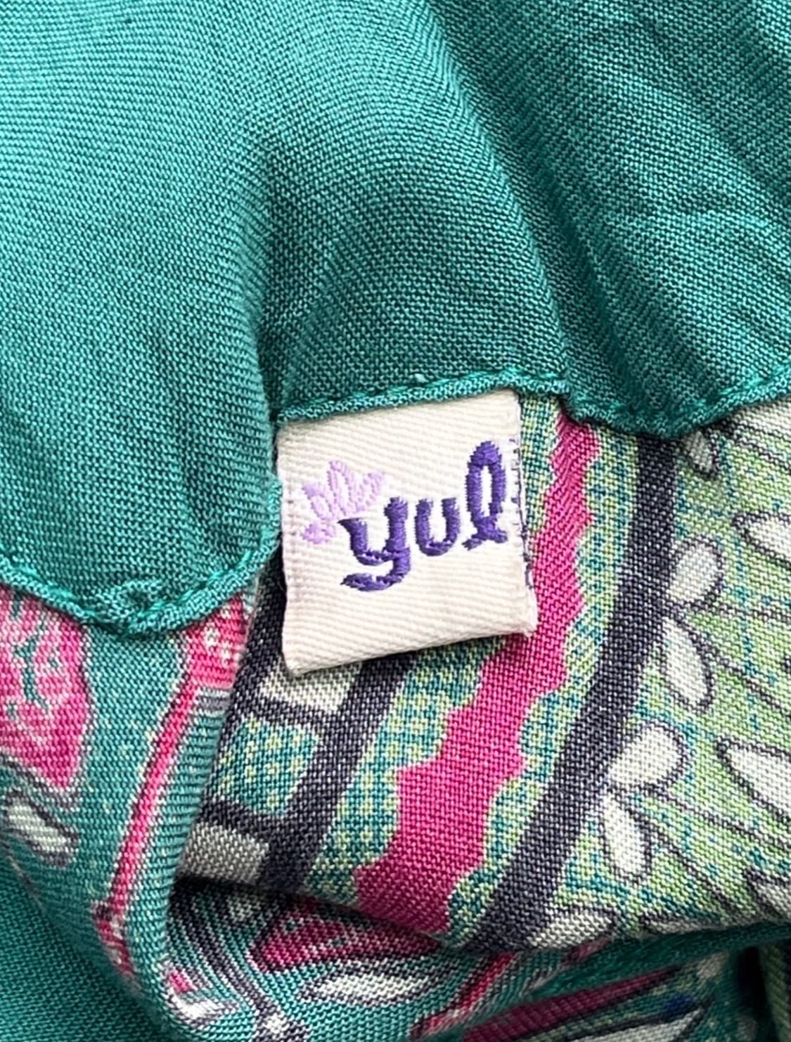 YUL 보헤미안 에메랄드 패턴 루즈 원피스 상품이미지9