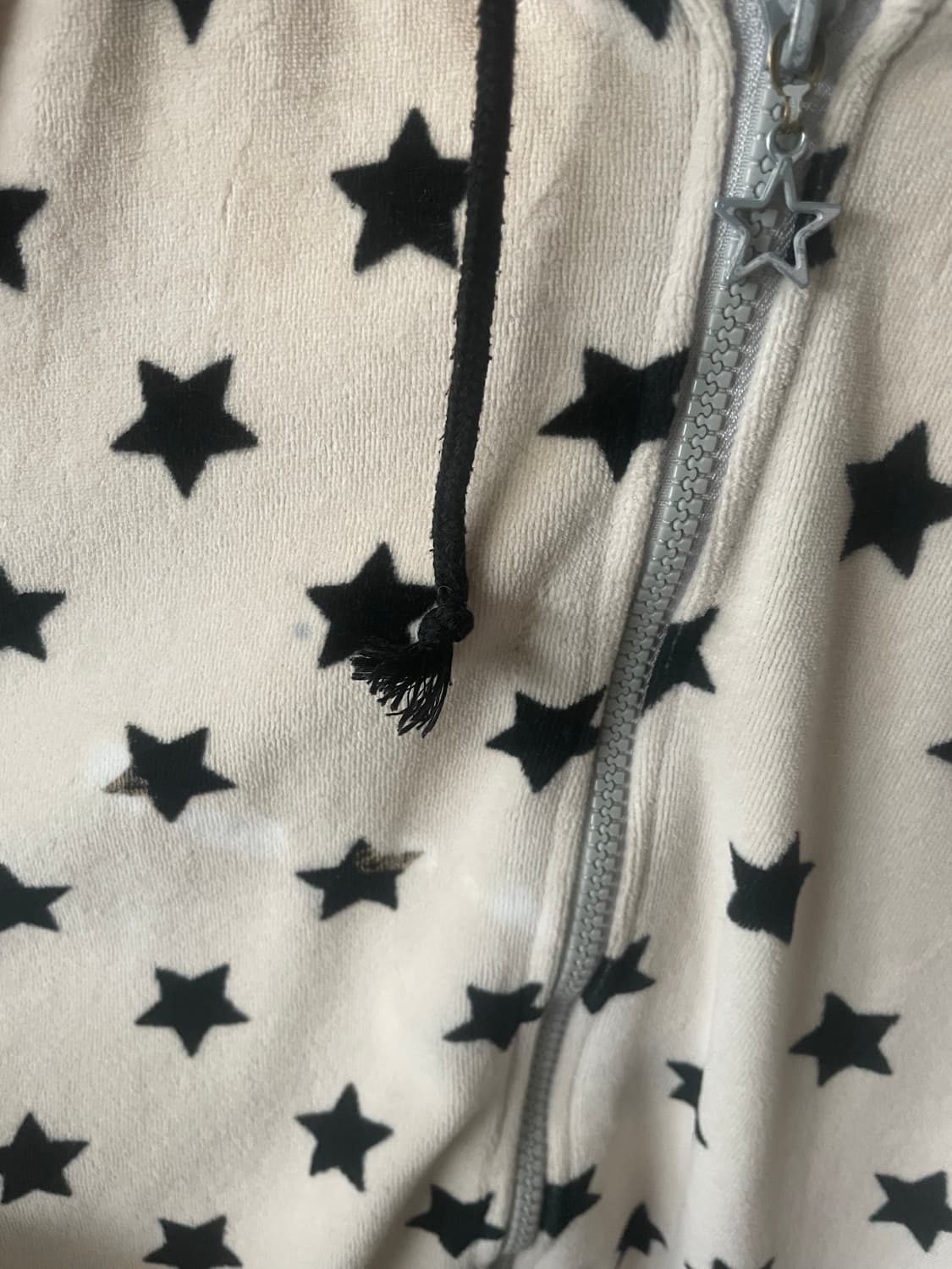 모리걸 빈티지 별 패턴 후드집업 🖤⭐️ 상품이미지3