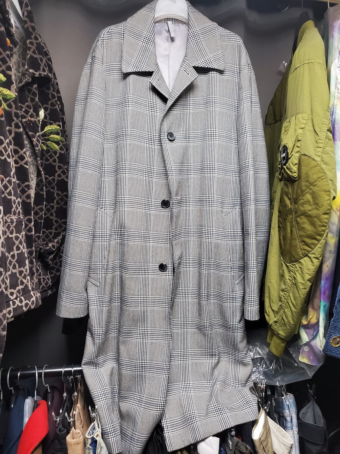 오버핏 킨록앤더슨 체크코트 상품이미지1