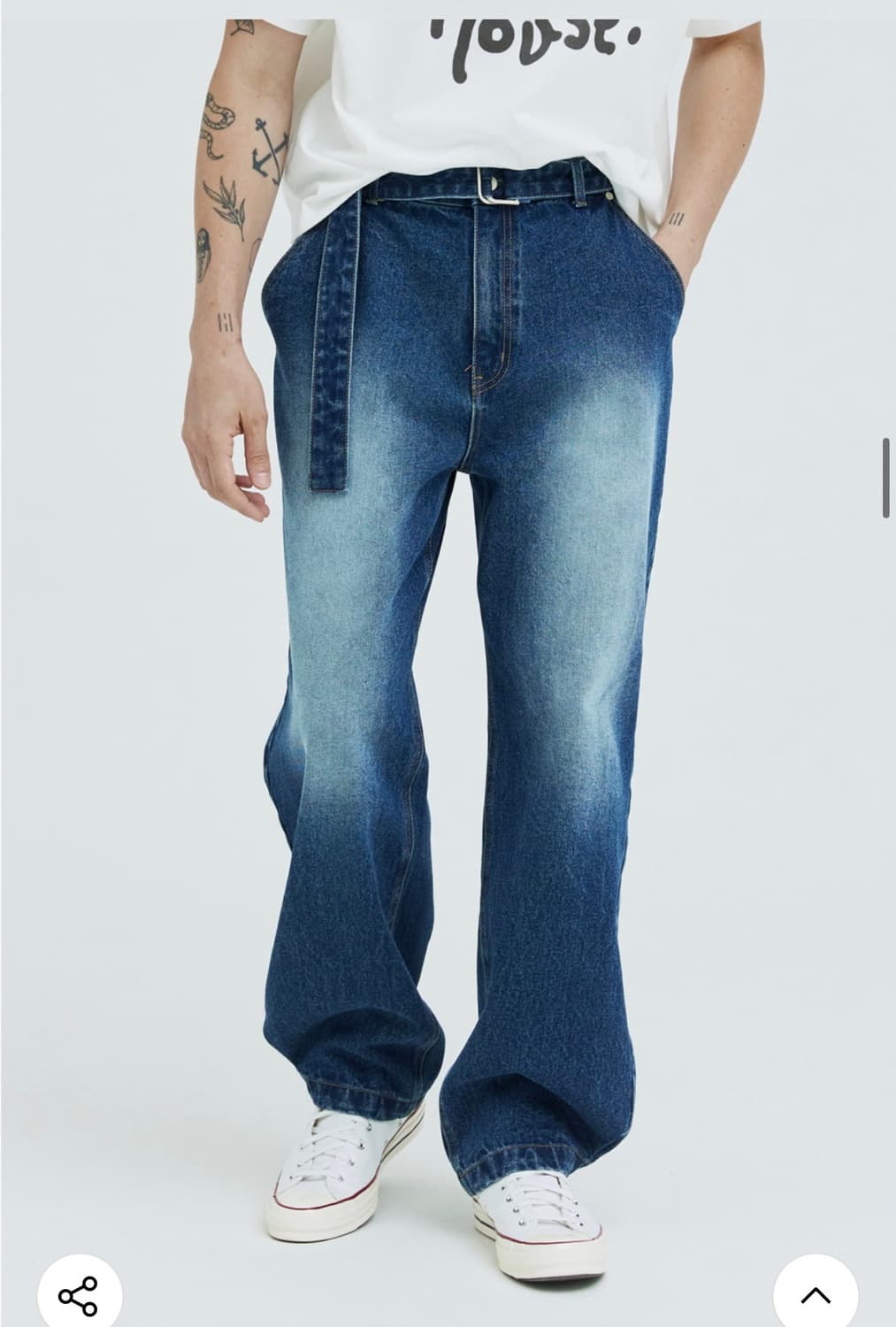 와이드 벨티드 디테쳐블 더블진 상품이미지3