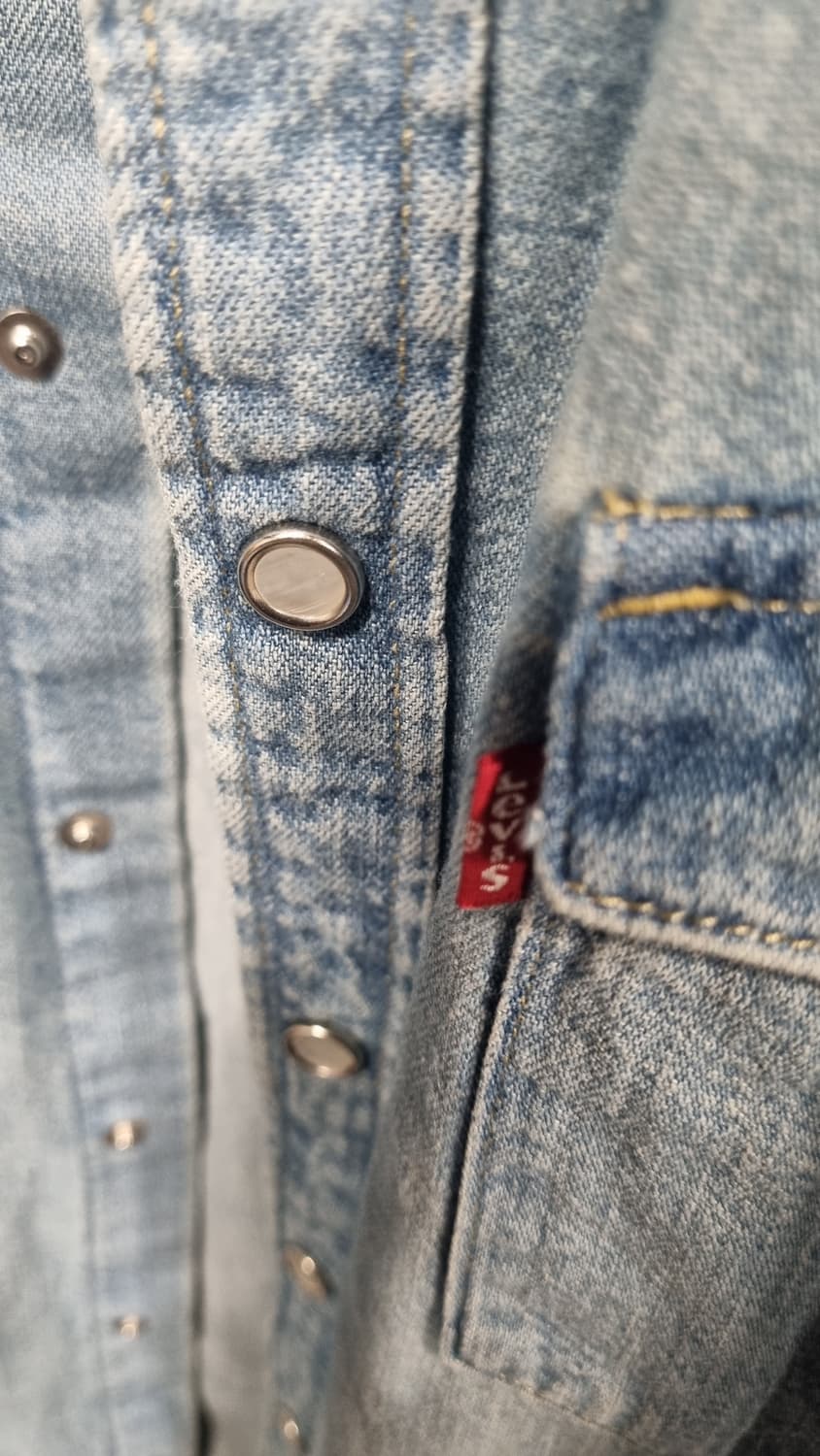 LEVI'S 웨스턴 청셔츠 표식M (국내 L, 가슴반품55) 상품이미지2