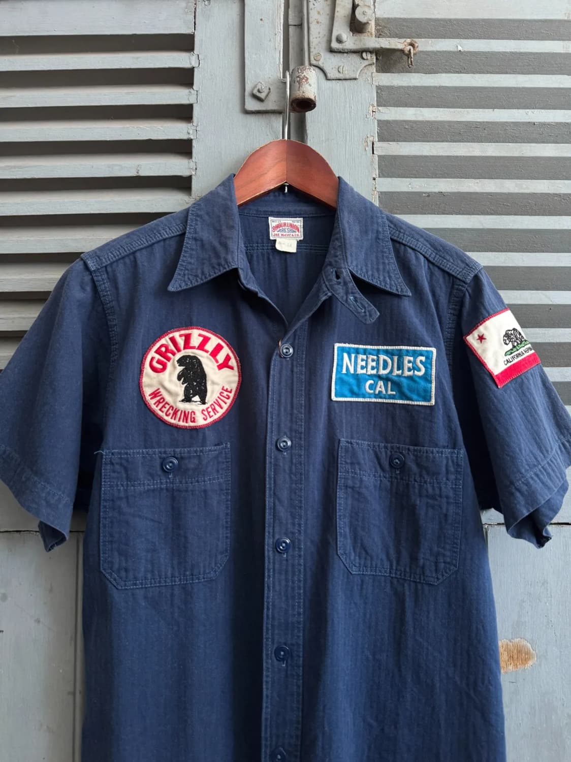 [S]조 맥코이 8HOUR UNION 헤링본 그리즐리 워크셔츠 상품이미지1