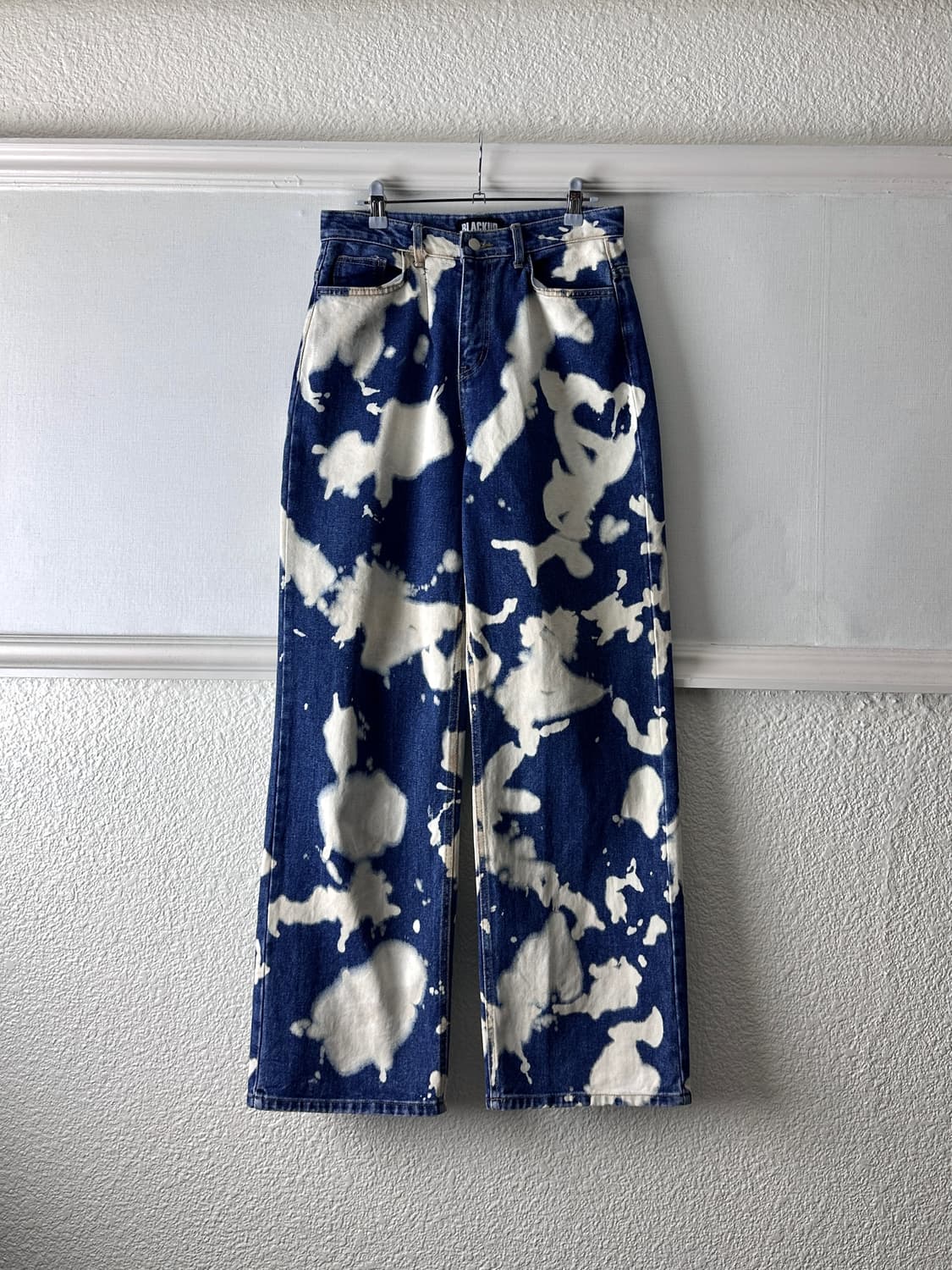 Black Up 타이다이 워시드 스트레이트 진 상품이미지7