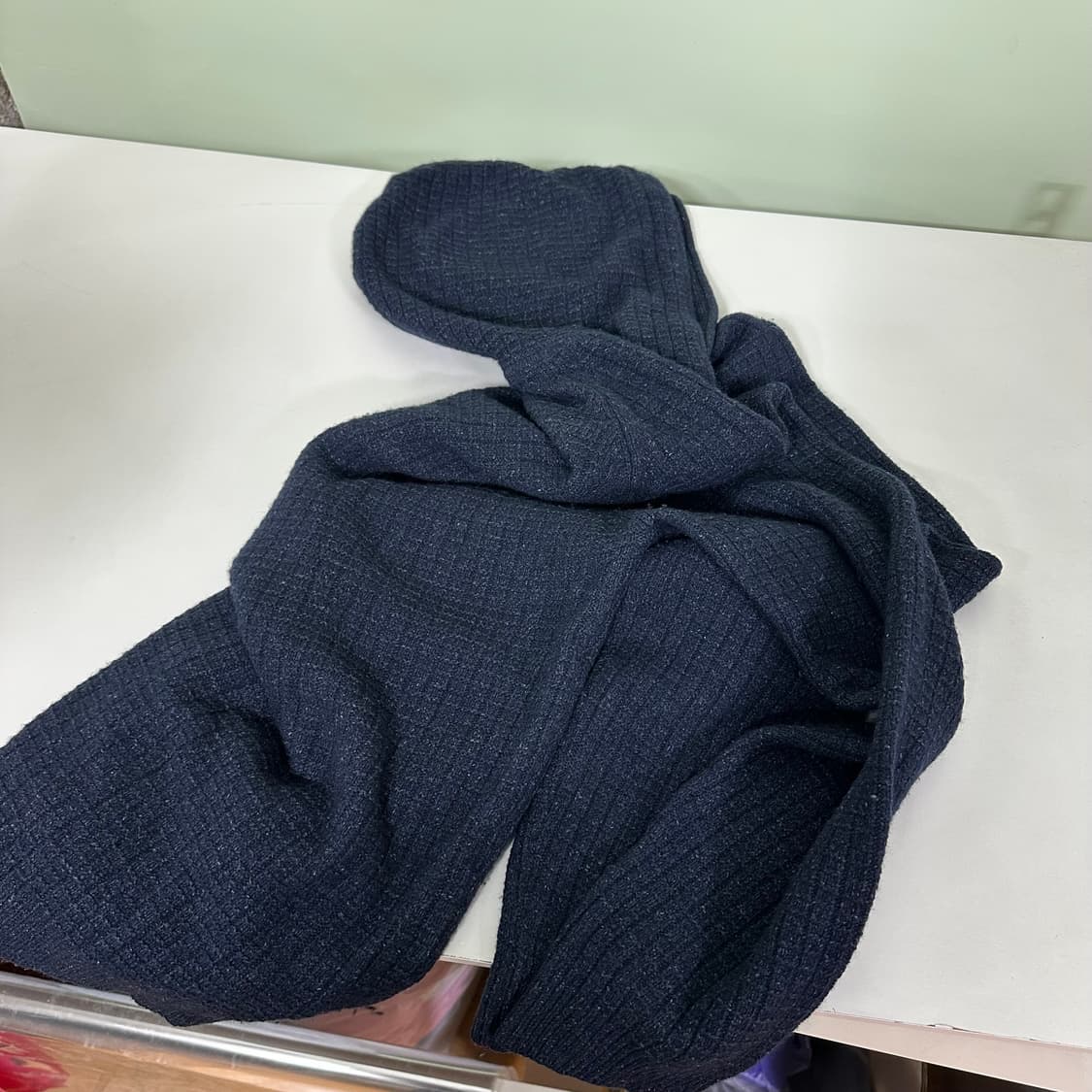 L 마시모두띠 다크네이비 실크혼방 니트후드티 상품이미지5