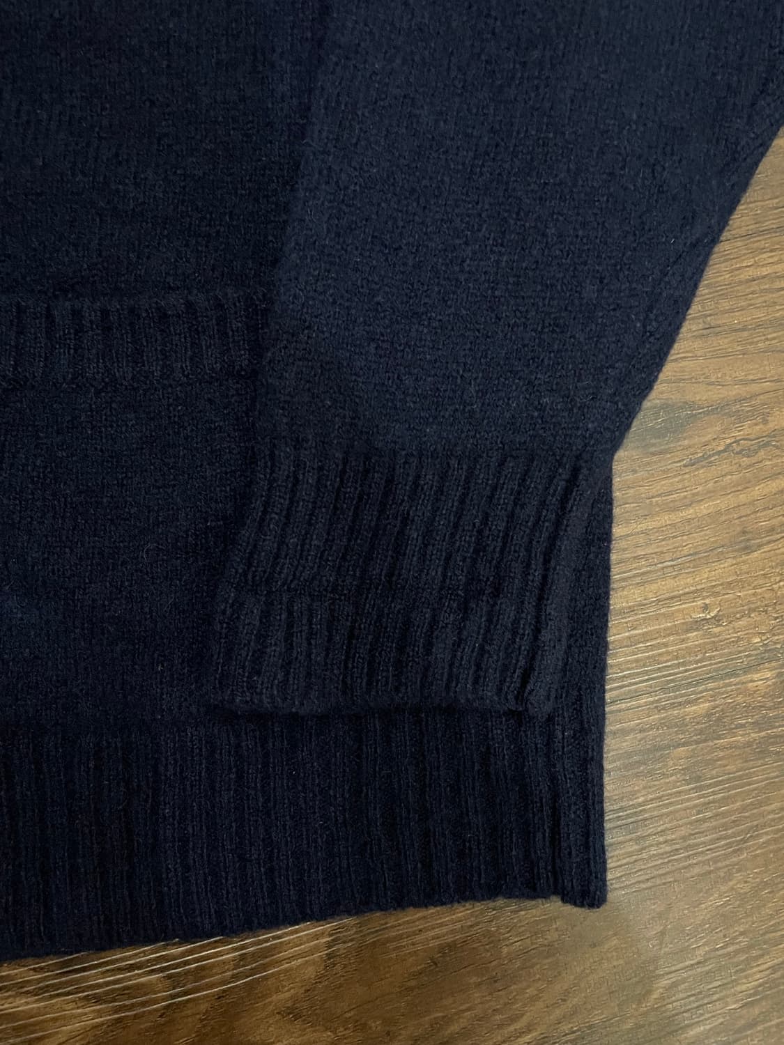 90s 폴로 금장 크레스트 와펜 울 가디건 네이비 상품이미지4