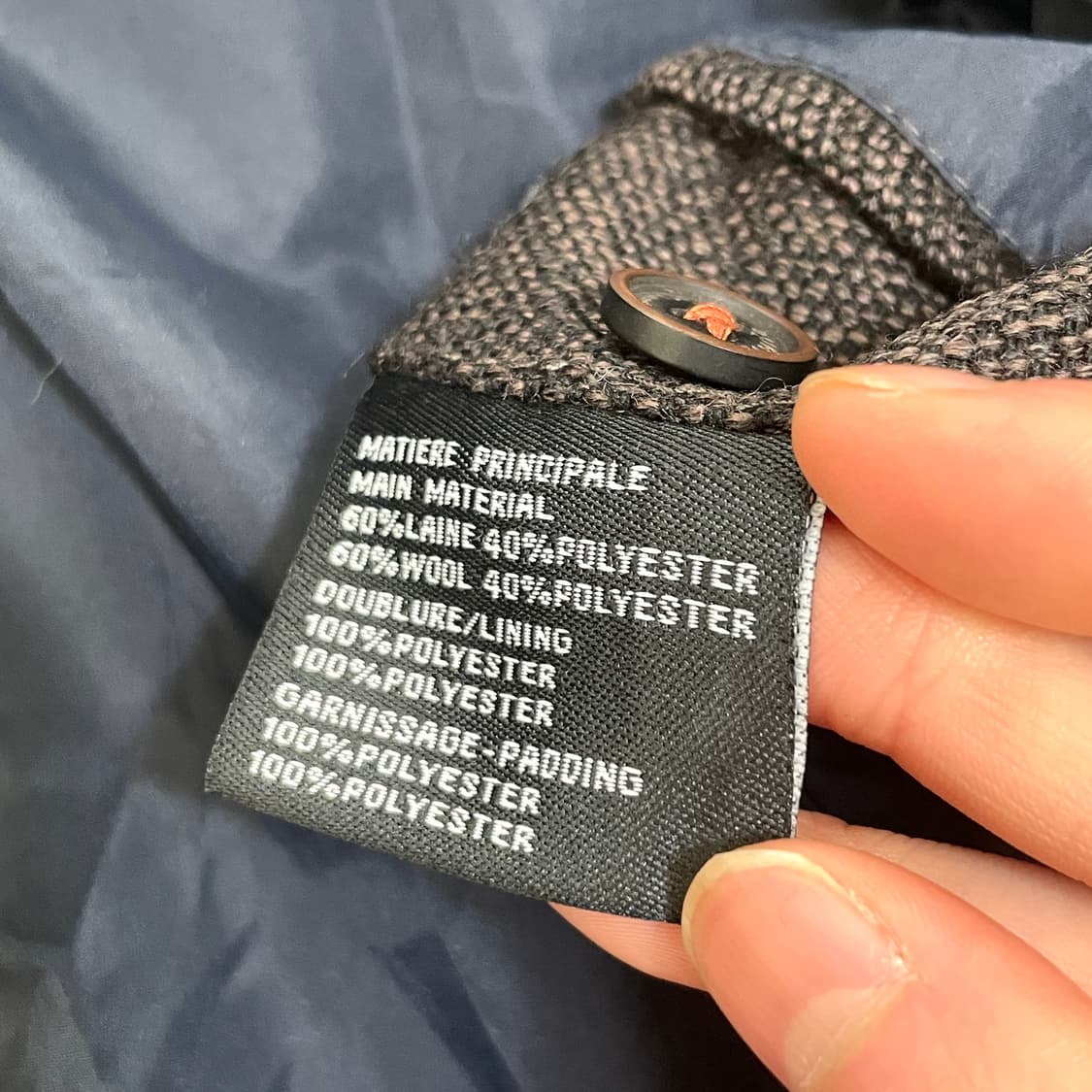 (택있는 새상품)BURTON 브라운 체크 울혼방 집업 버튼 자켓  상품이미지7