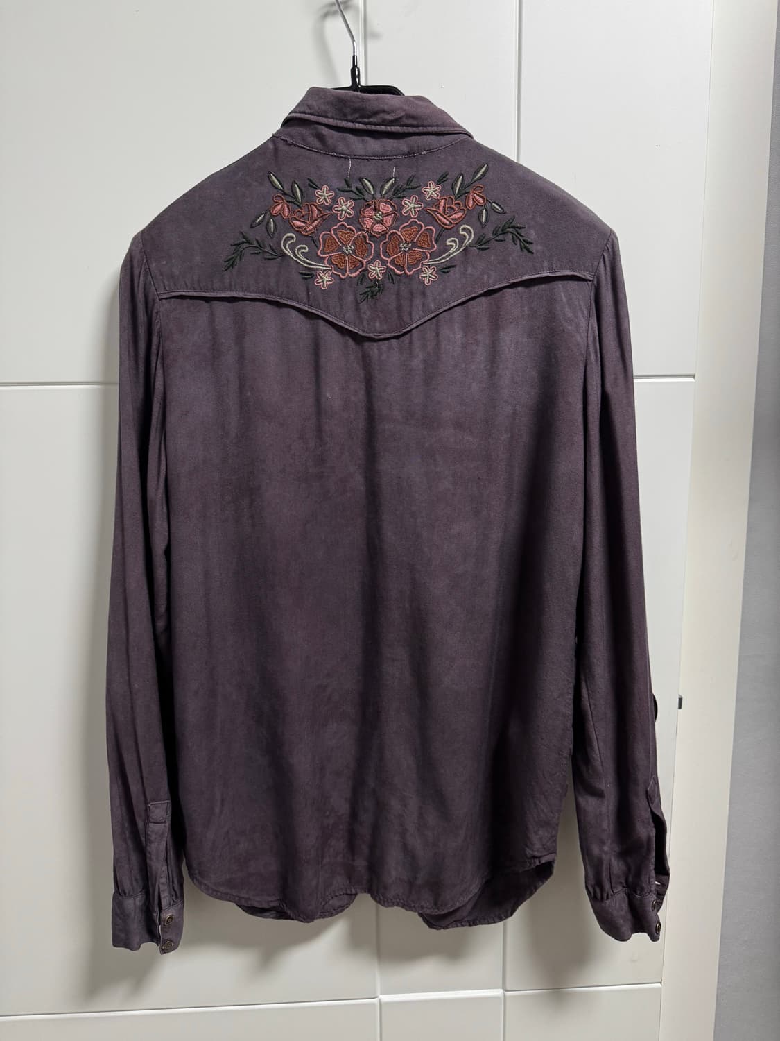 Purple flower pattern western shirts 상품이미지3
