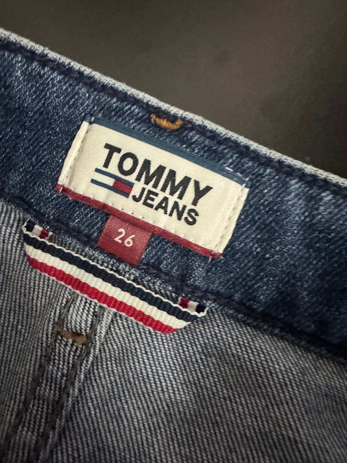 여성 타미 Tommy 진스 빈티지 패턴 데님 미니 스커트 치마 26 상품이미지3