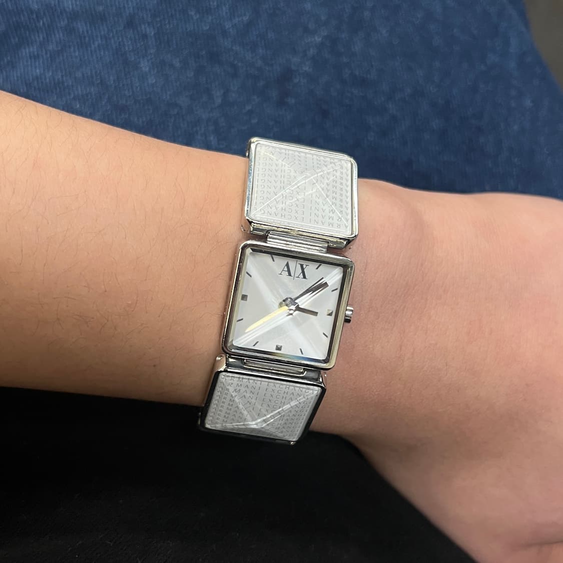 [유일매물] A|X 알마니 익스체인지 메탈 시계 사각 프레임 상품이미지2