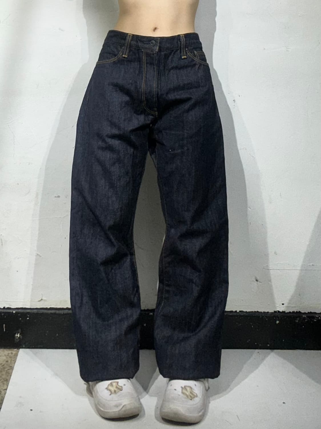일본 빈티지 진청 백 넘버 니폰 생산 셀비지 데님 팬츠 청바지 상품이미지2