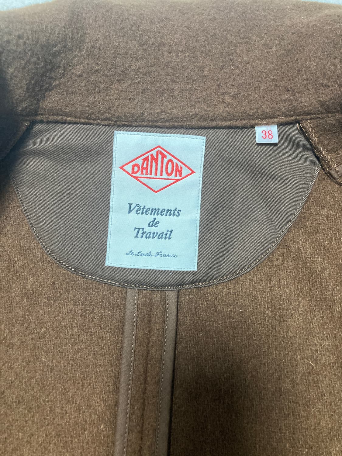 단톤 울 파일 라운드 카라 숏 코트 38 상품이미지4