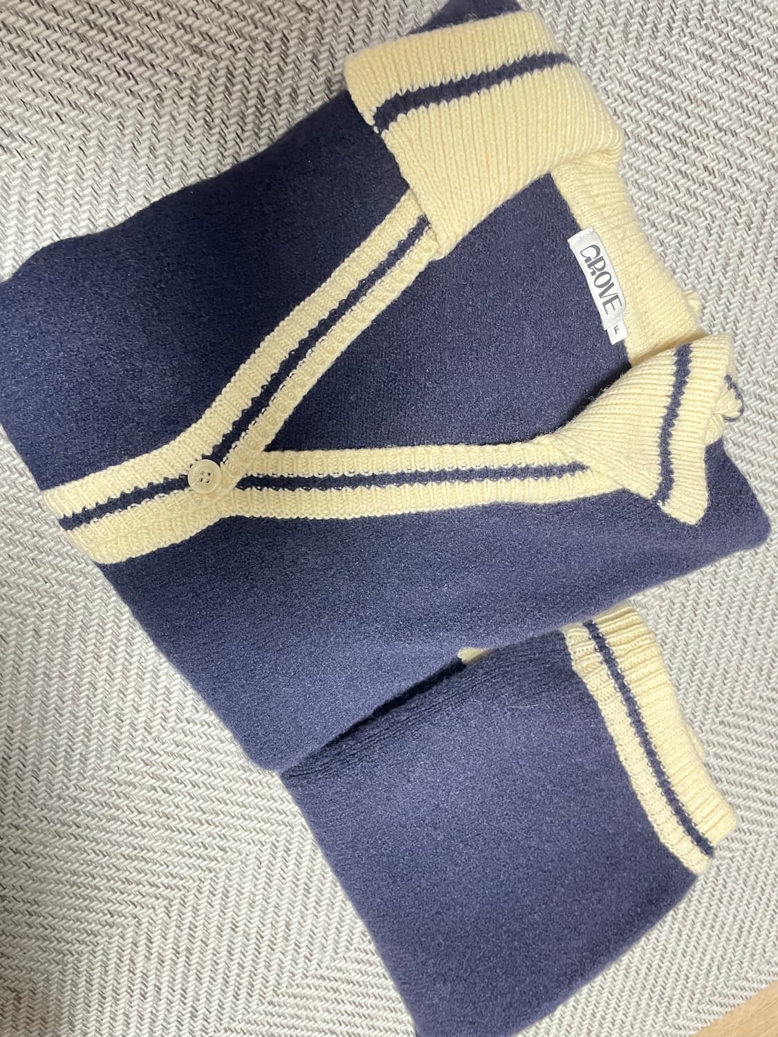 그로브 grove 니트 가디건 스커트 셋업 네이비 상품이미지7