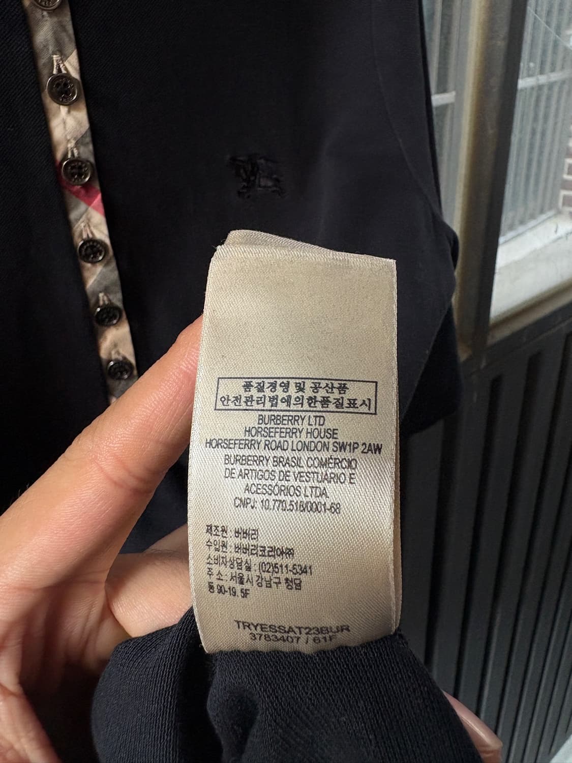 버버리 블랙 노바체크 카라 PK 티셔츠 BURBERRY BRIT 상품이미지6