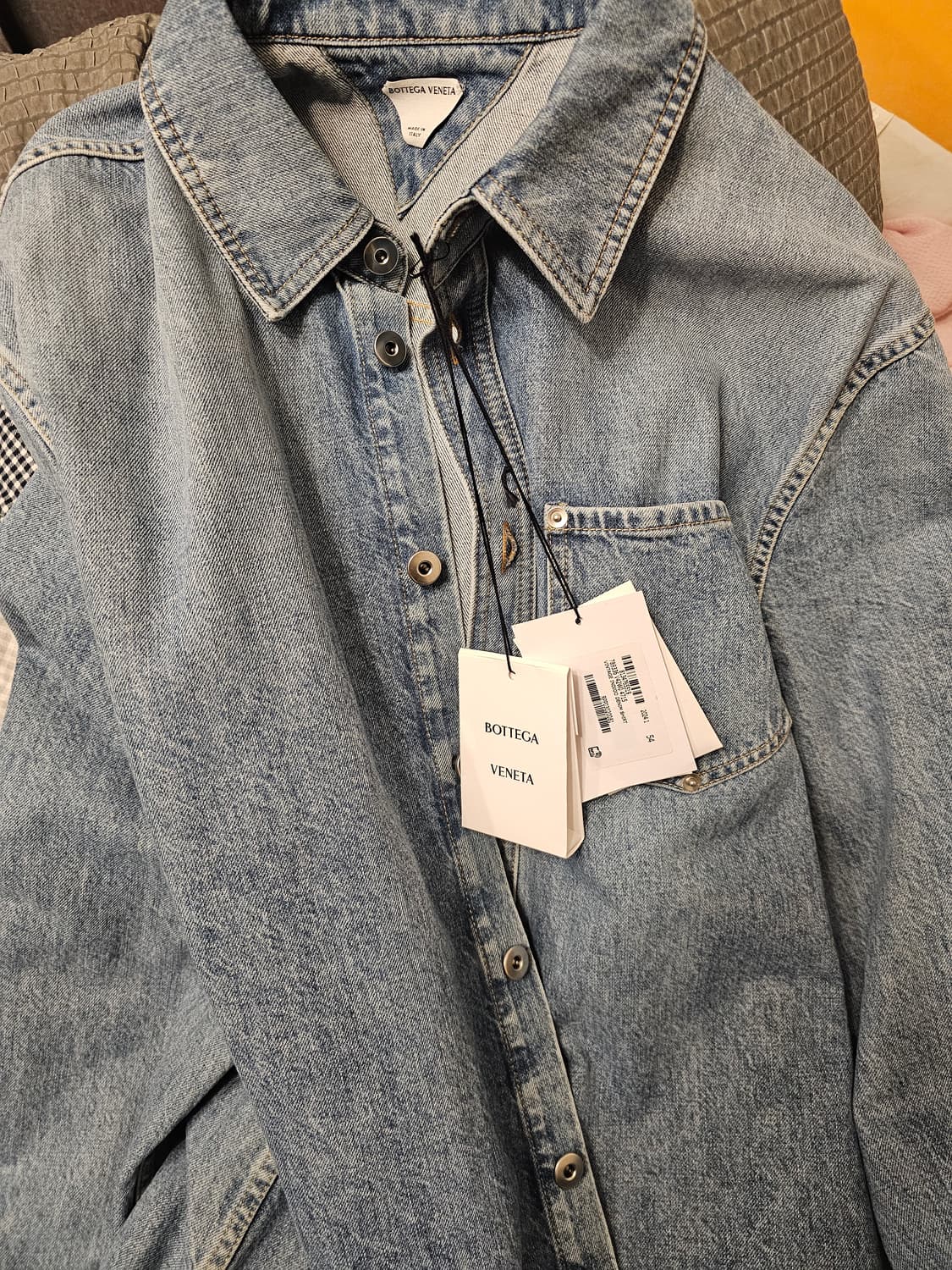 보테가 베네타 라이트 블루 데님 셔츠 54 상품이미지5